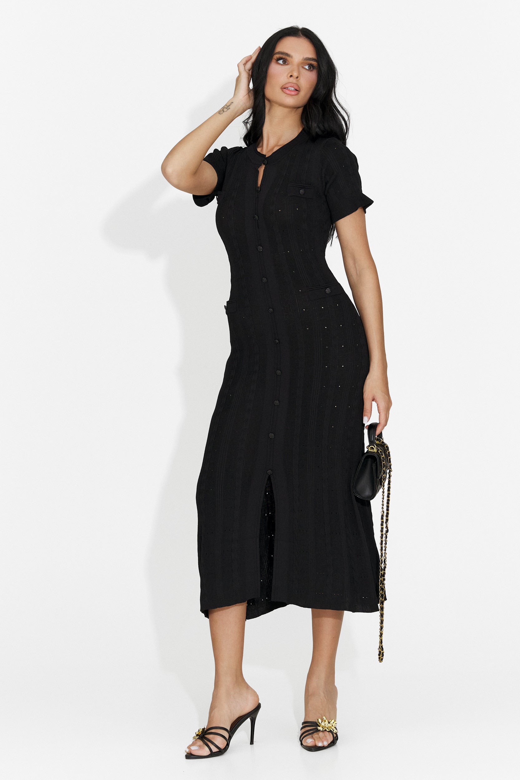 Vestito Nero Corto da Donna di Verioma Bogas
