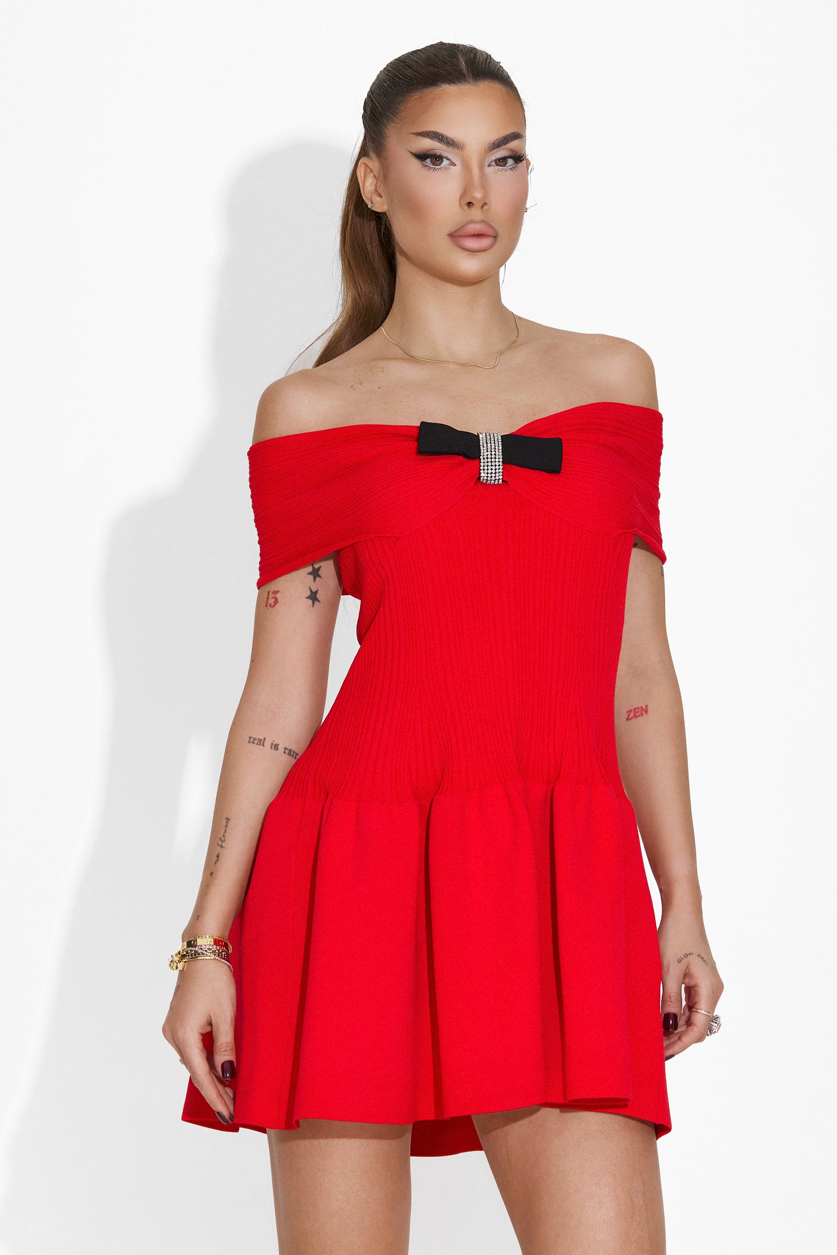 Abito corto rosso da donna Aletha Bogas