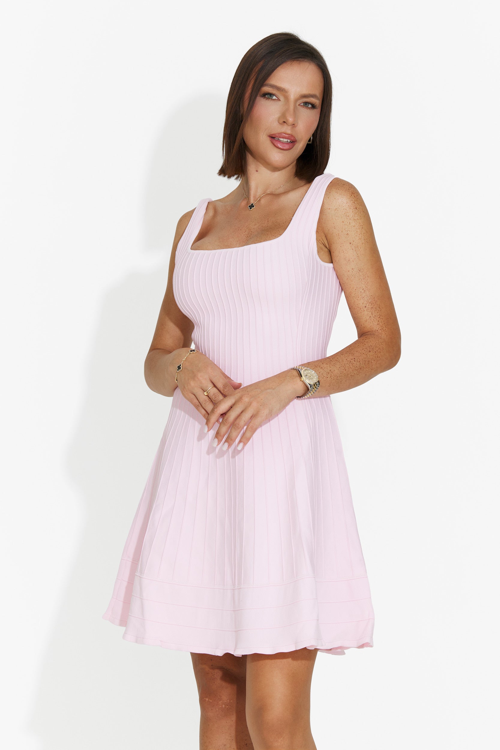 Abito donna corto rosa Betana Bogas