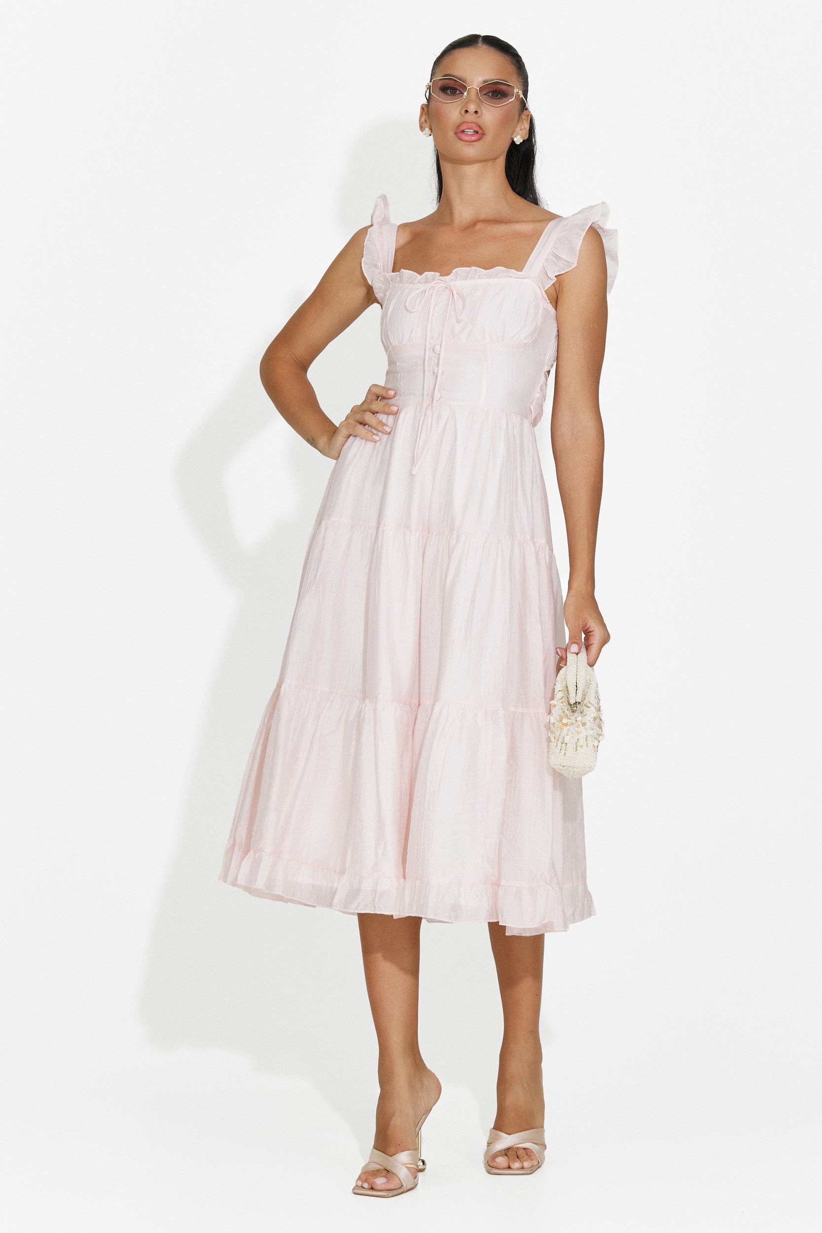 Abito donna corto rosa Camenia Bogas