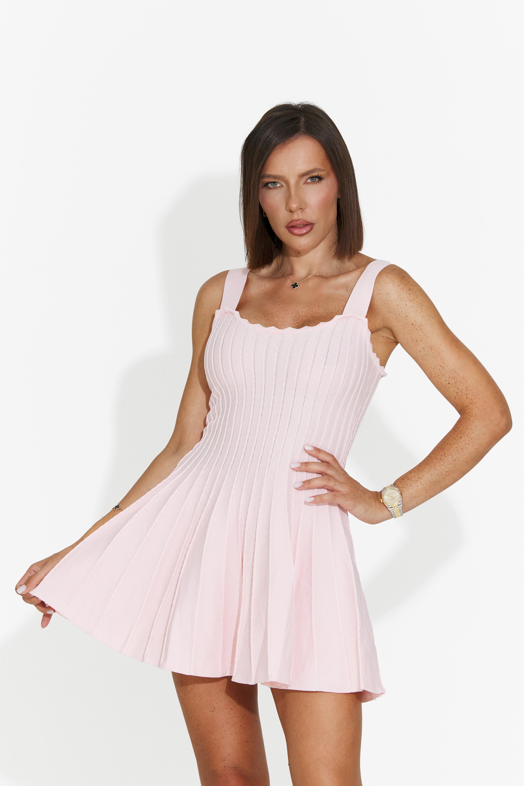 Abito donna corto rosa Sirinia Bogas