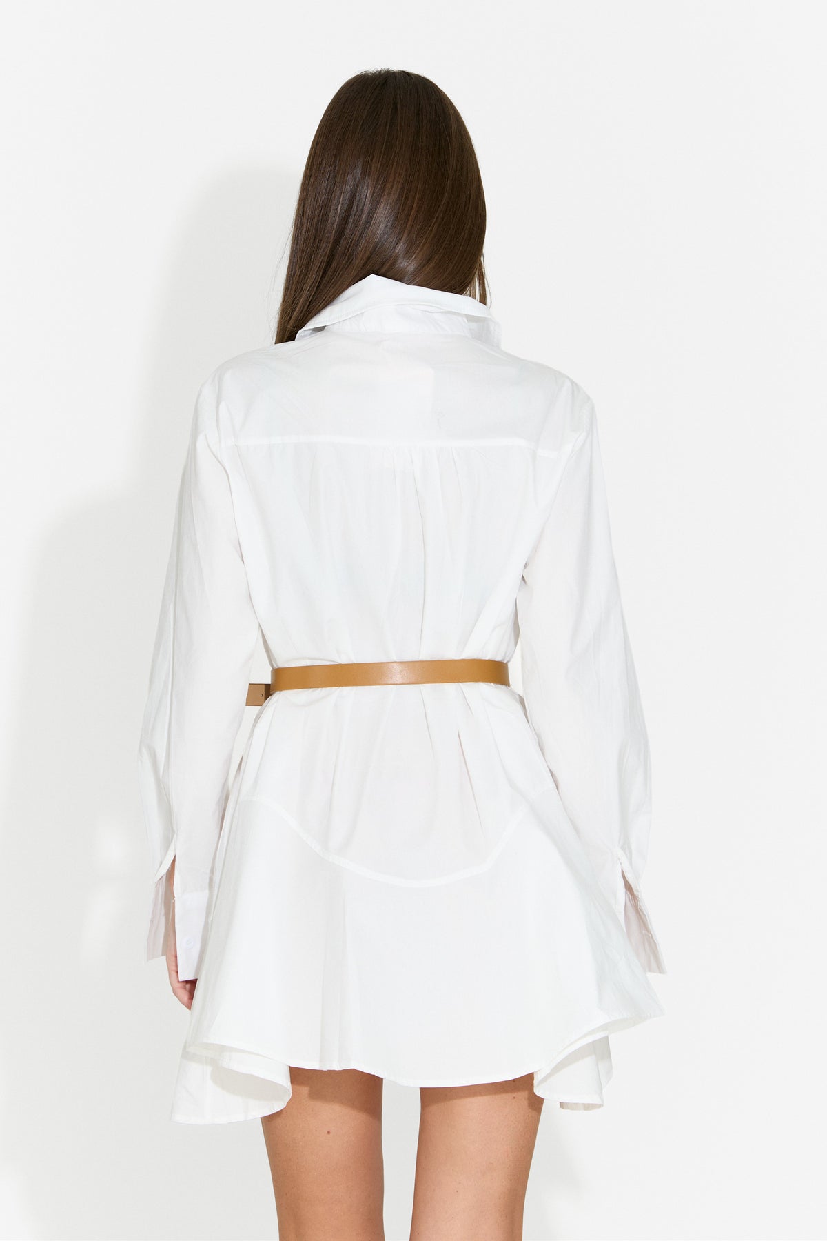 Abito corto da donna stile camicia bianco Trenieiza Bogas