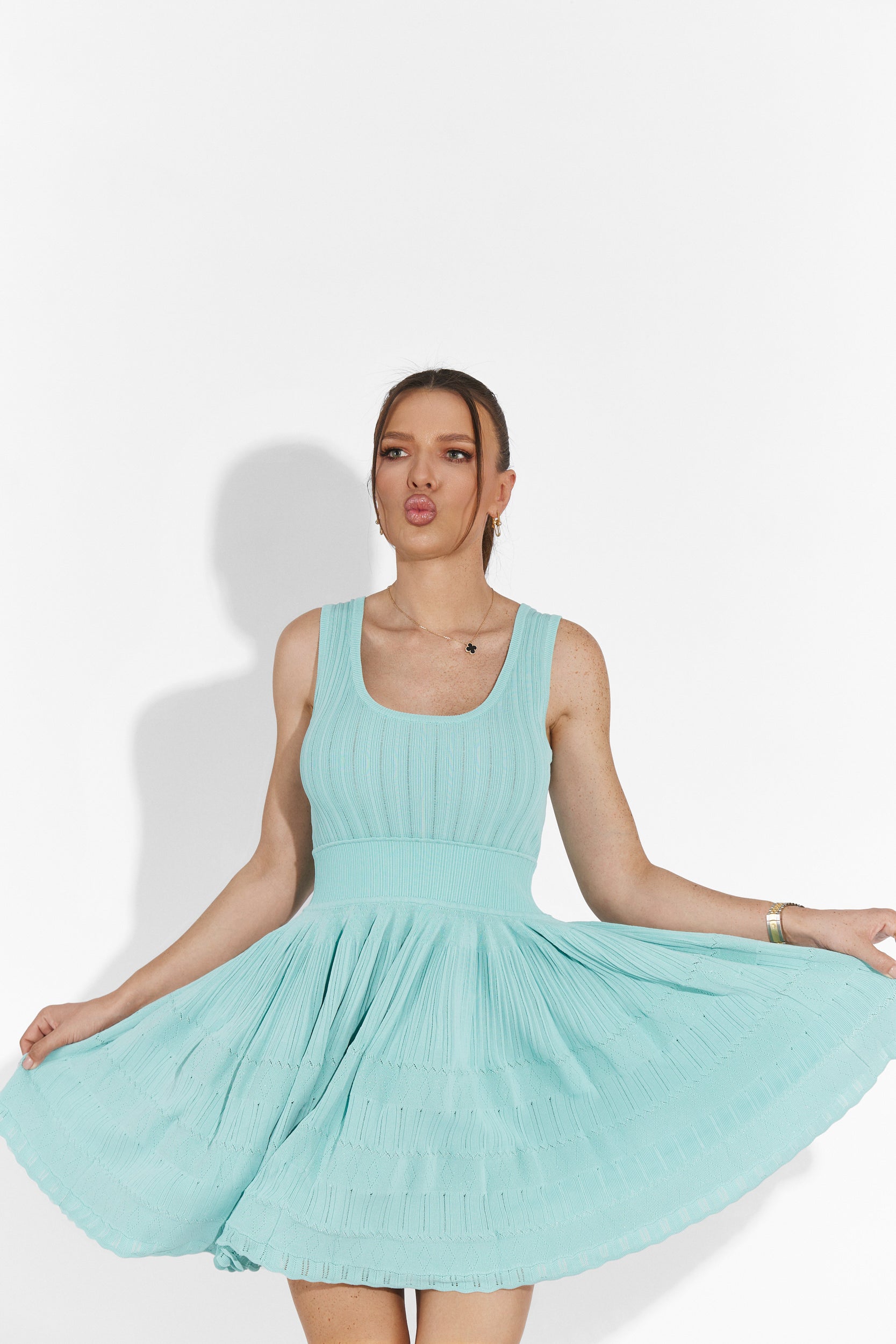 Vestito corto da donna turchese Flimsy Bogas