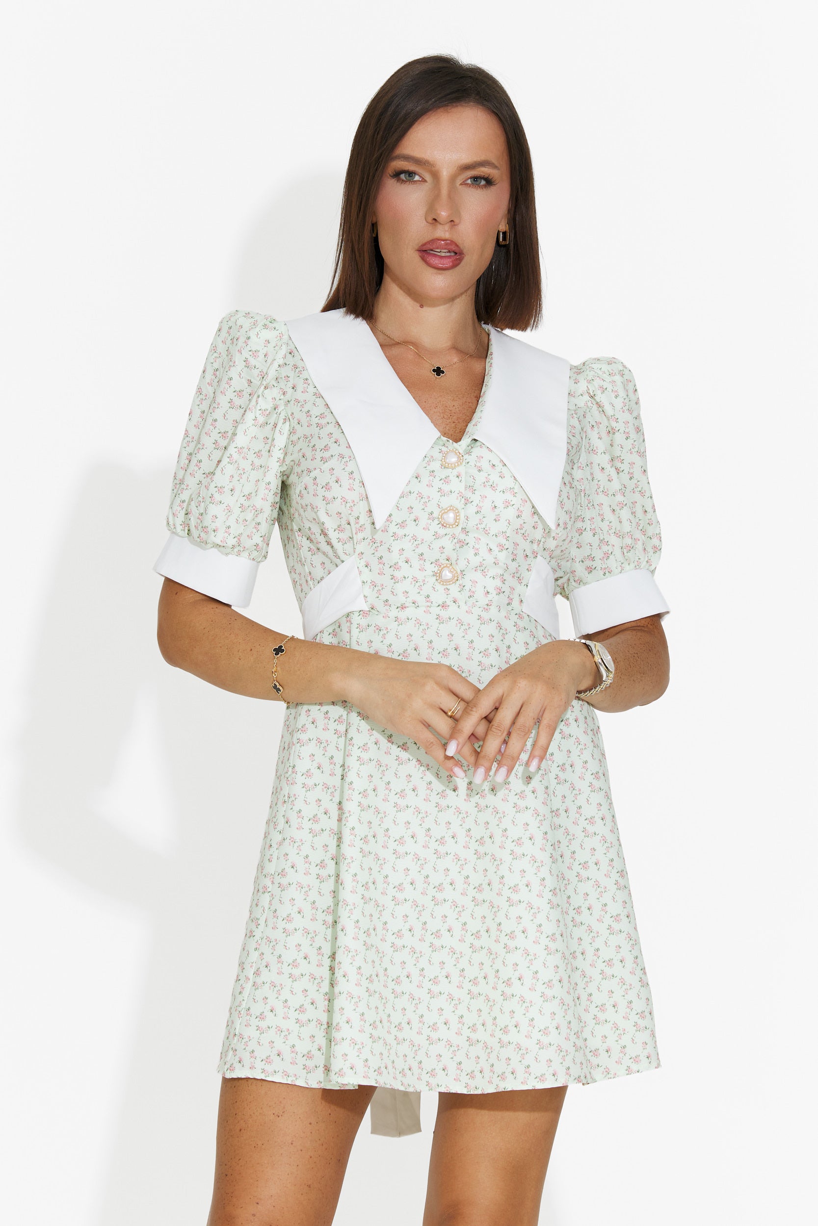 Abito donna corto verde Zurlia Bogas