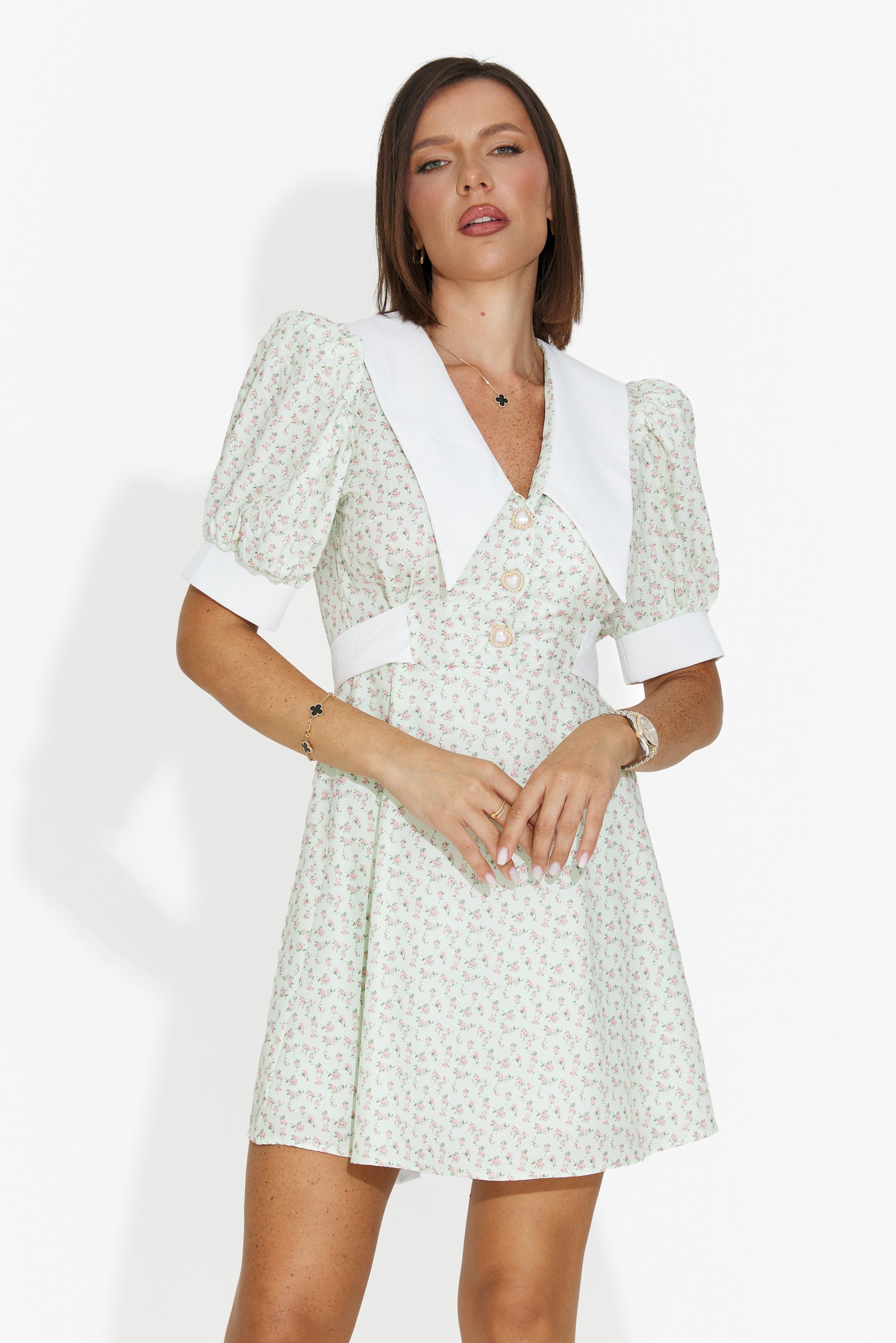 Abito donna corto verde Zurlia Bogas