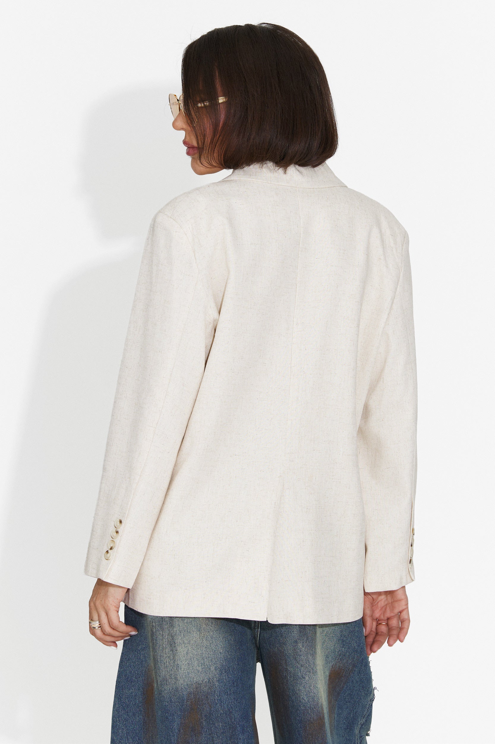 Blazer Beige Casual da Donna di Foxglove Bogas