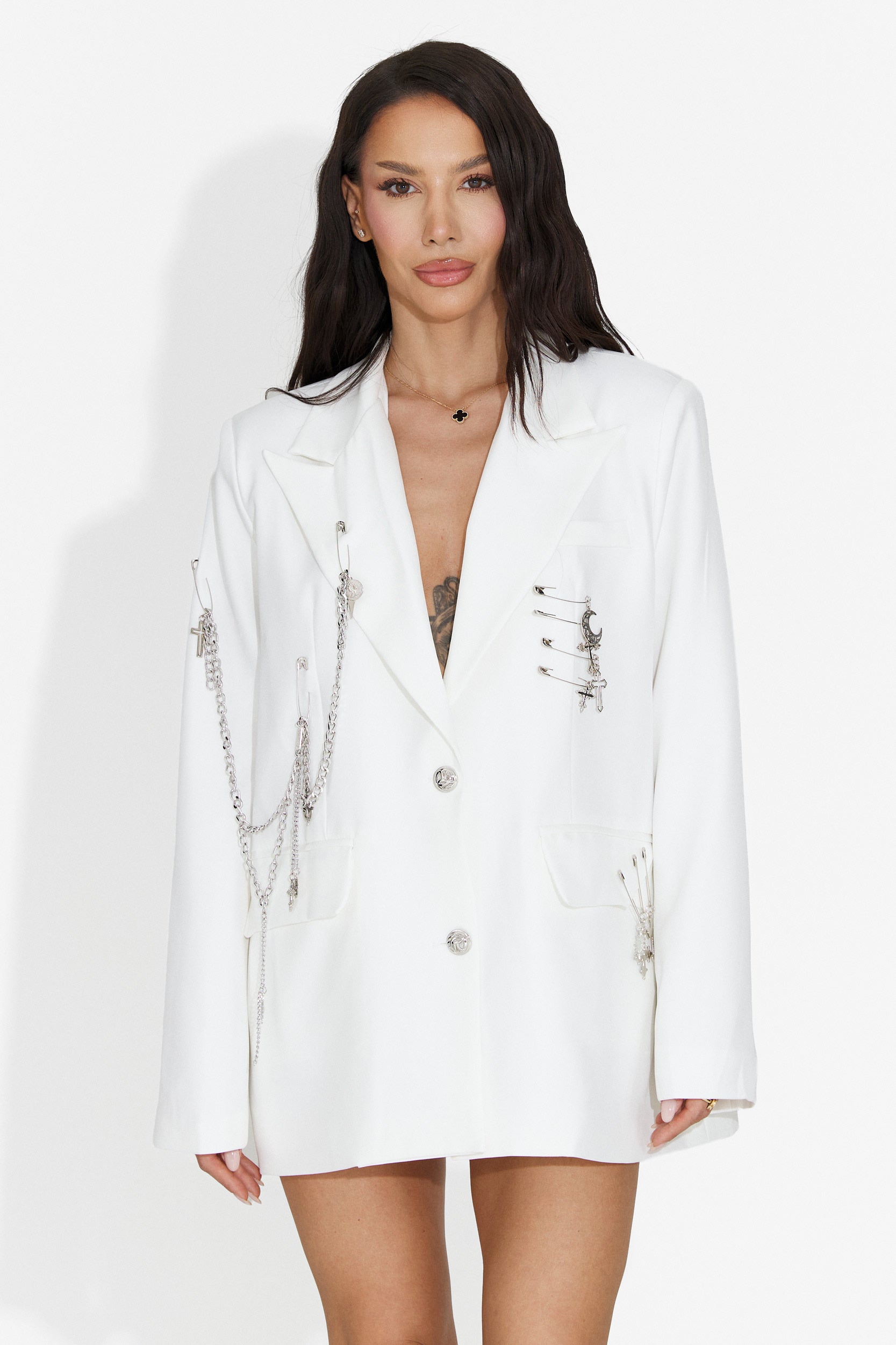 Elegante blazer bianco da donna Amaranda Bogas