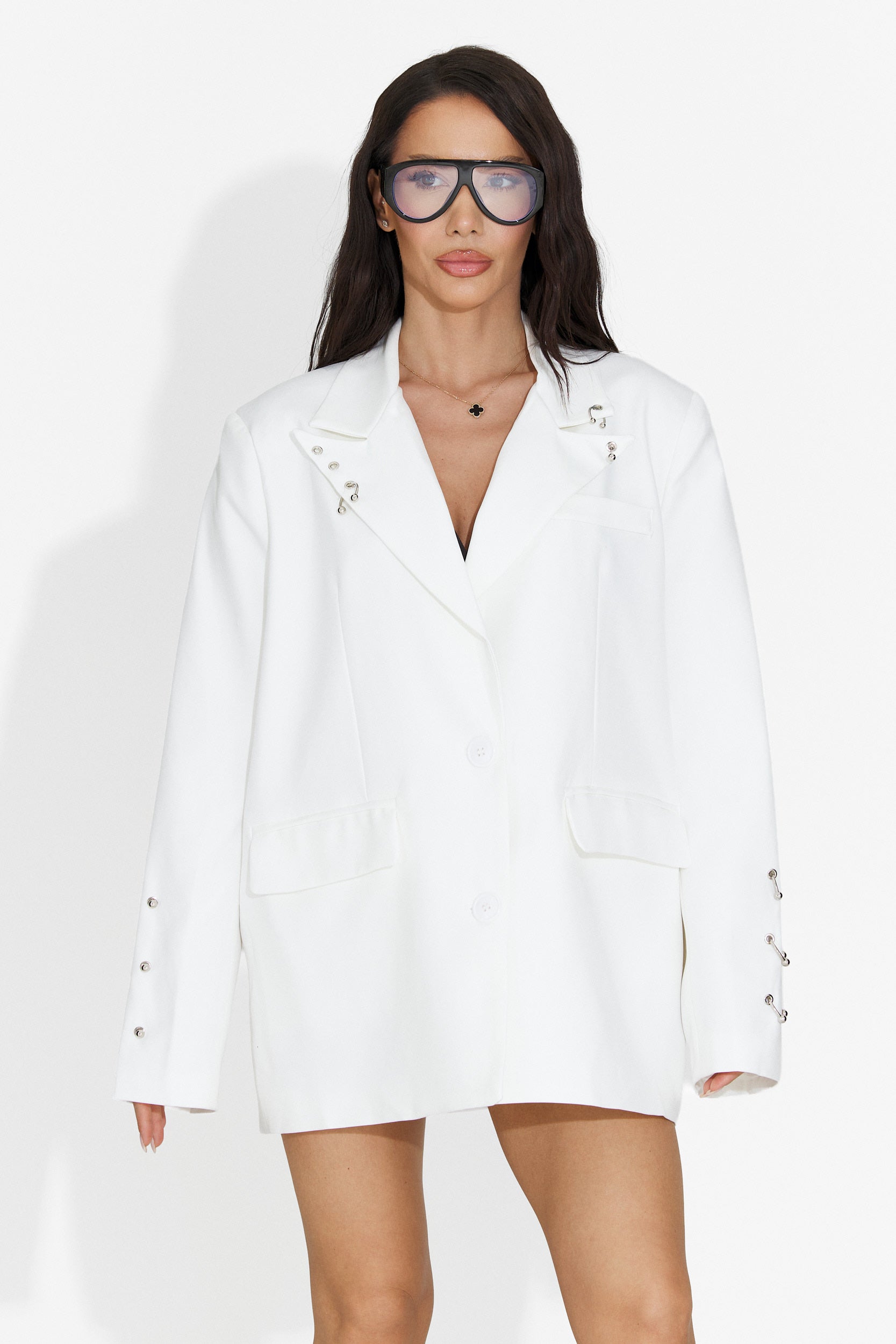Elegante blazer bianco Kelda Bogas per signore
