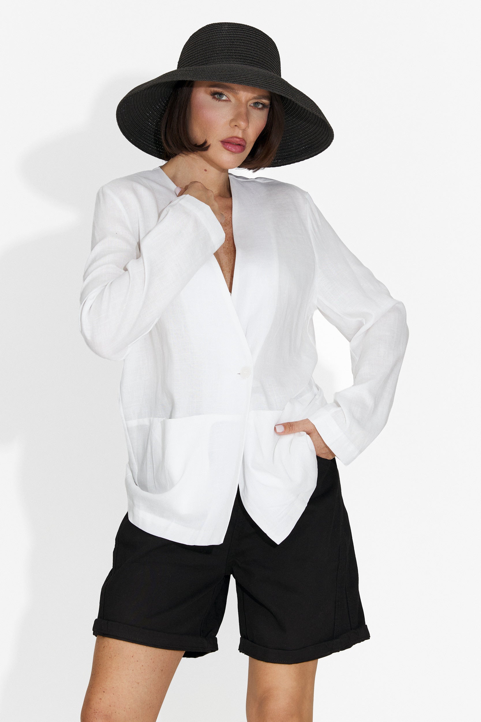 Elegante blazer bianco Yarow Bogas da donna