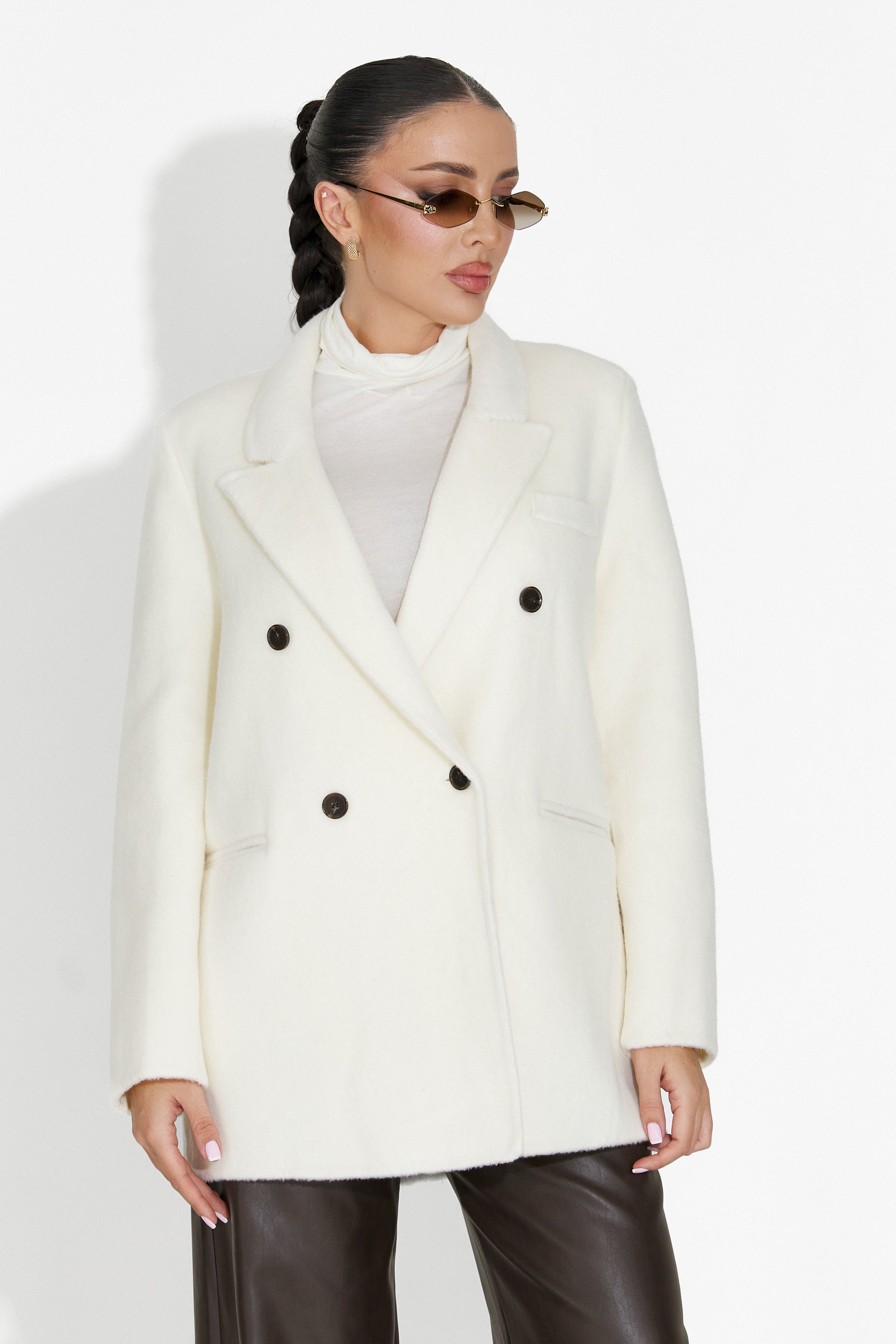 Novelia Bogas Blazer Elegante Beige da Donna