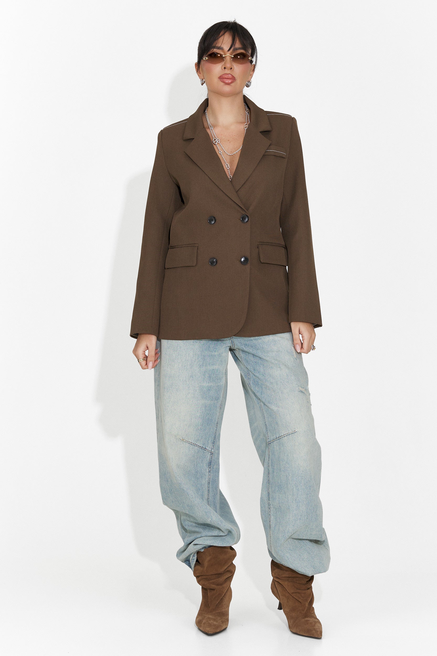 Elegante blazer marrone da donna Caleiaja Bogas