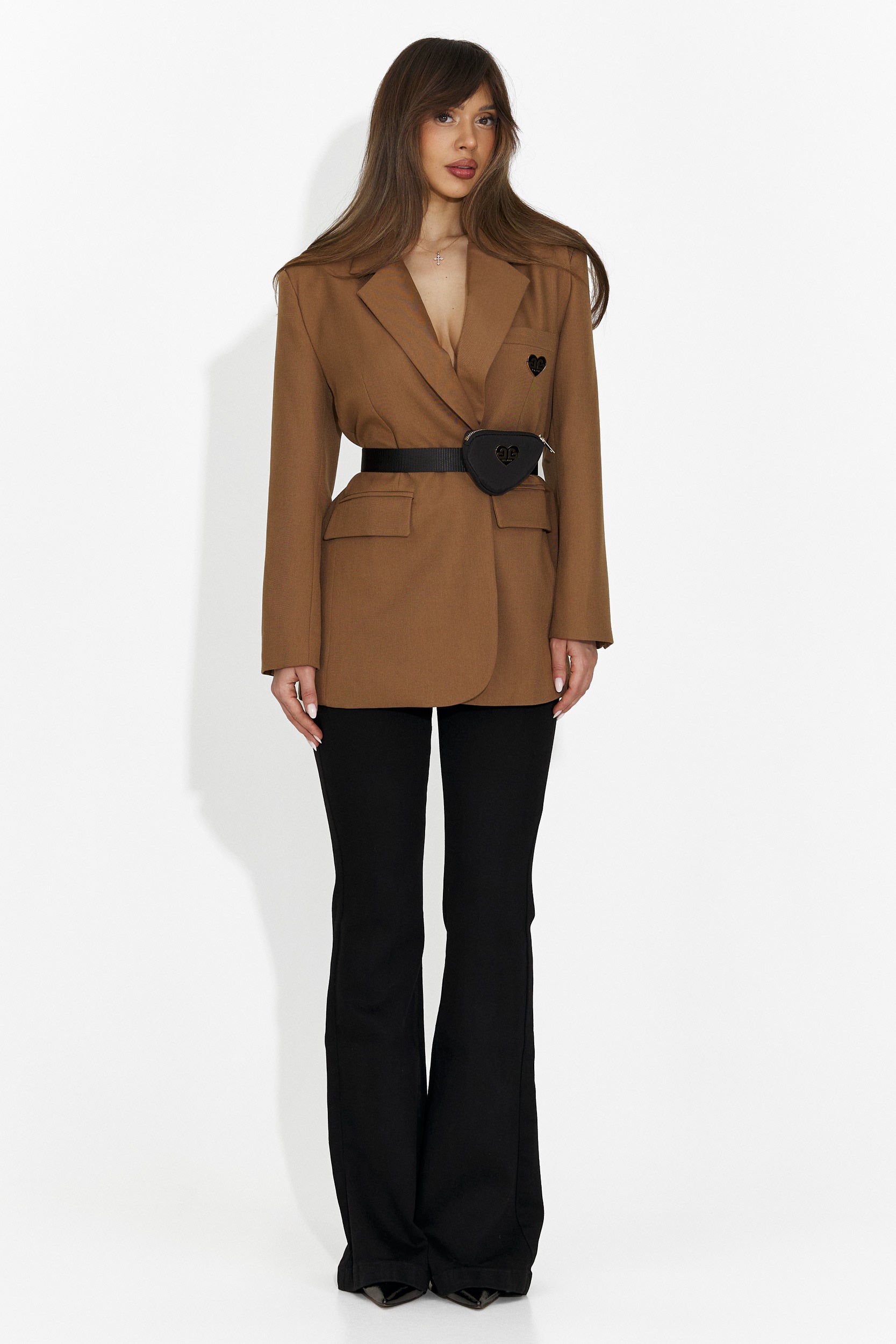 Elegante blazer marrone da donna Zoira Bogas