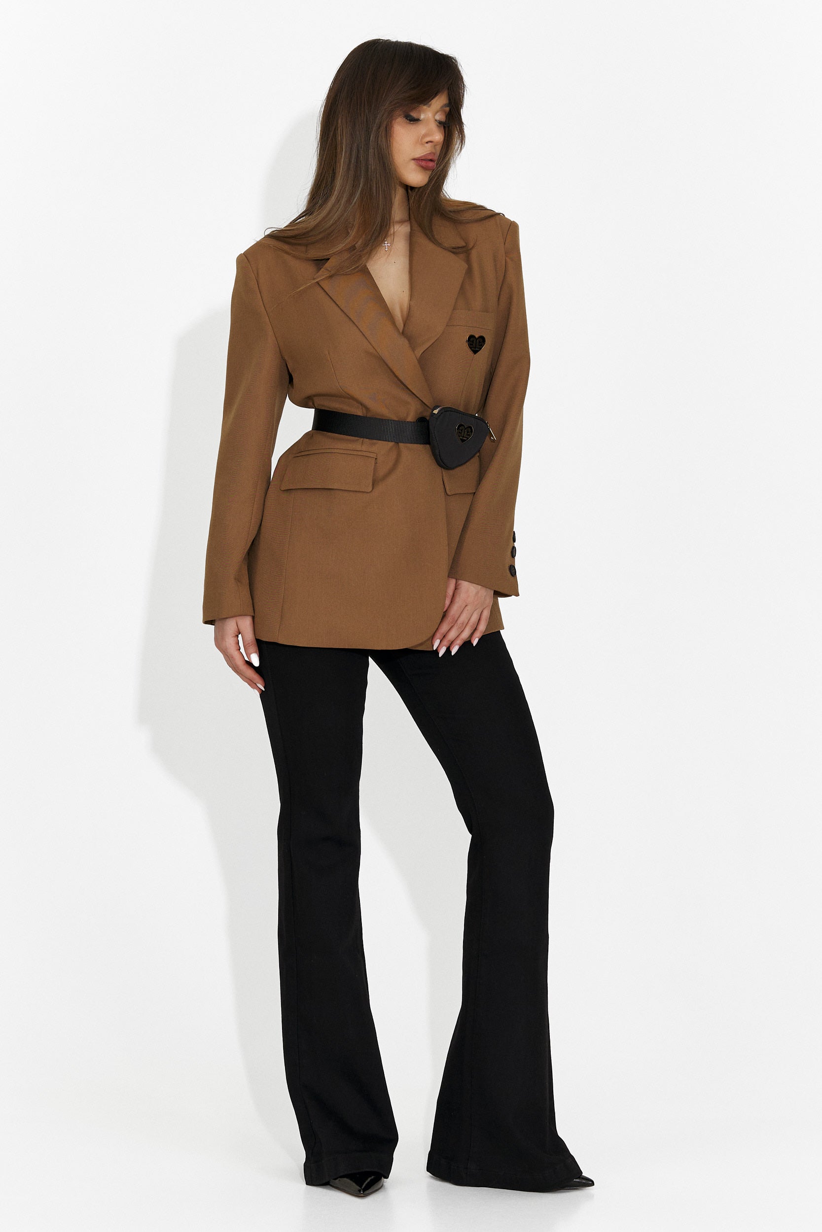 Elegante blazer marrone da donna Zoira Bogas