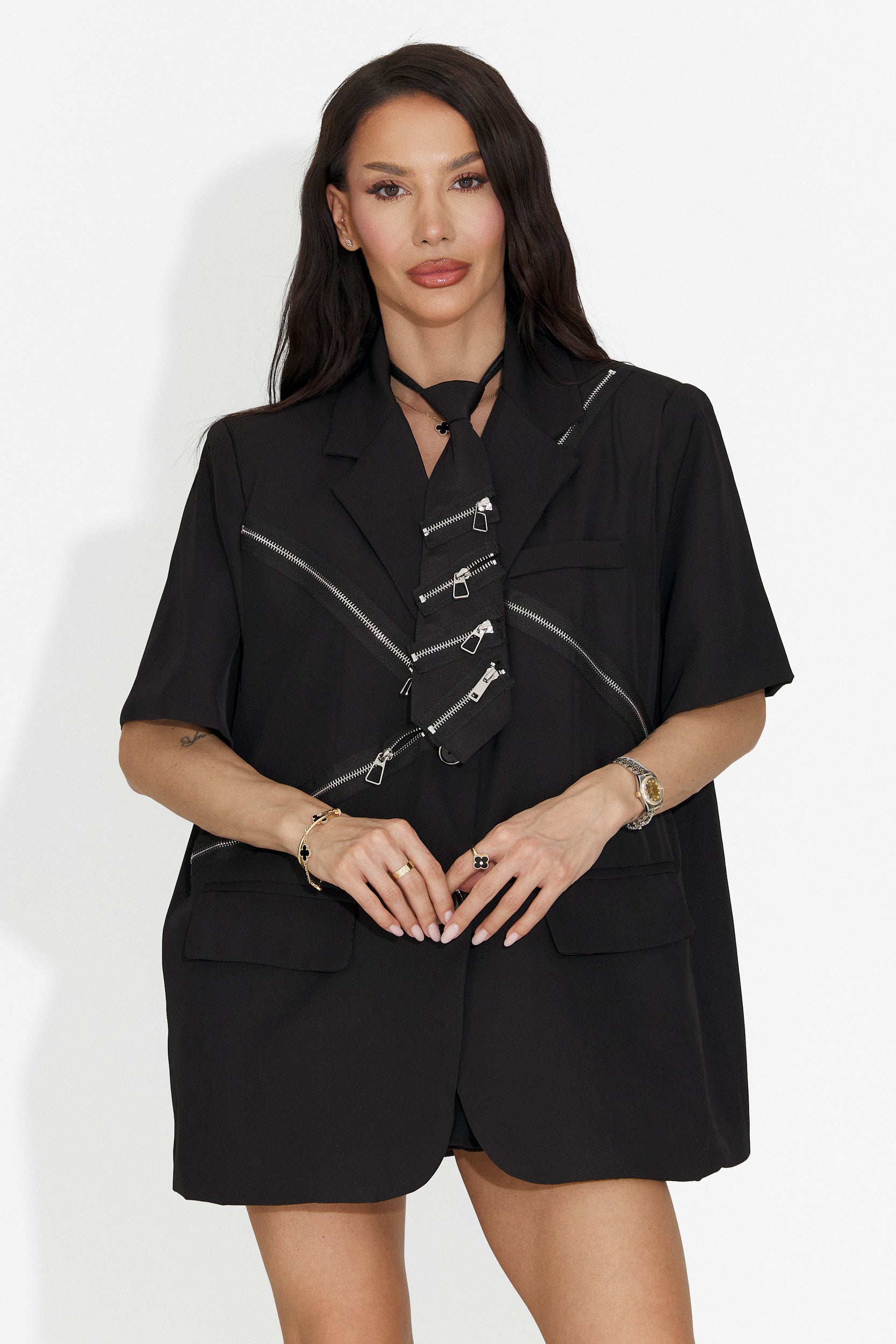 Elegante blazer nero da donna Fogi Bogas