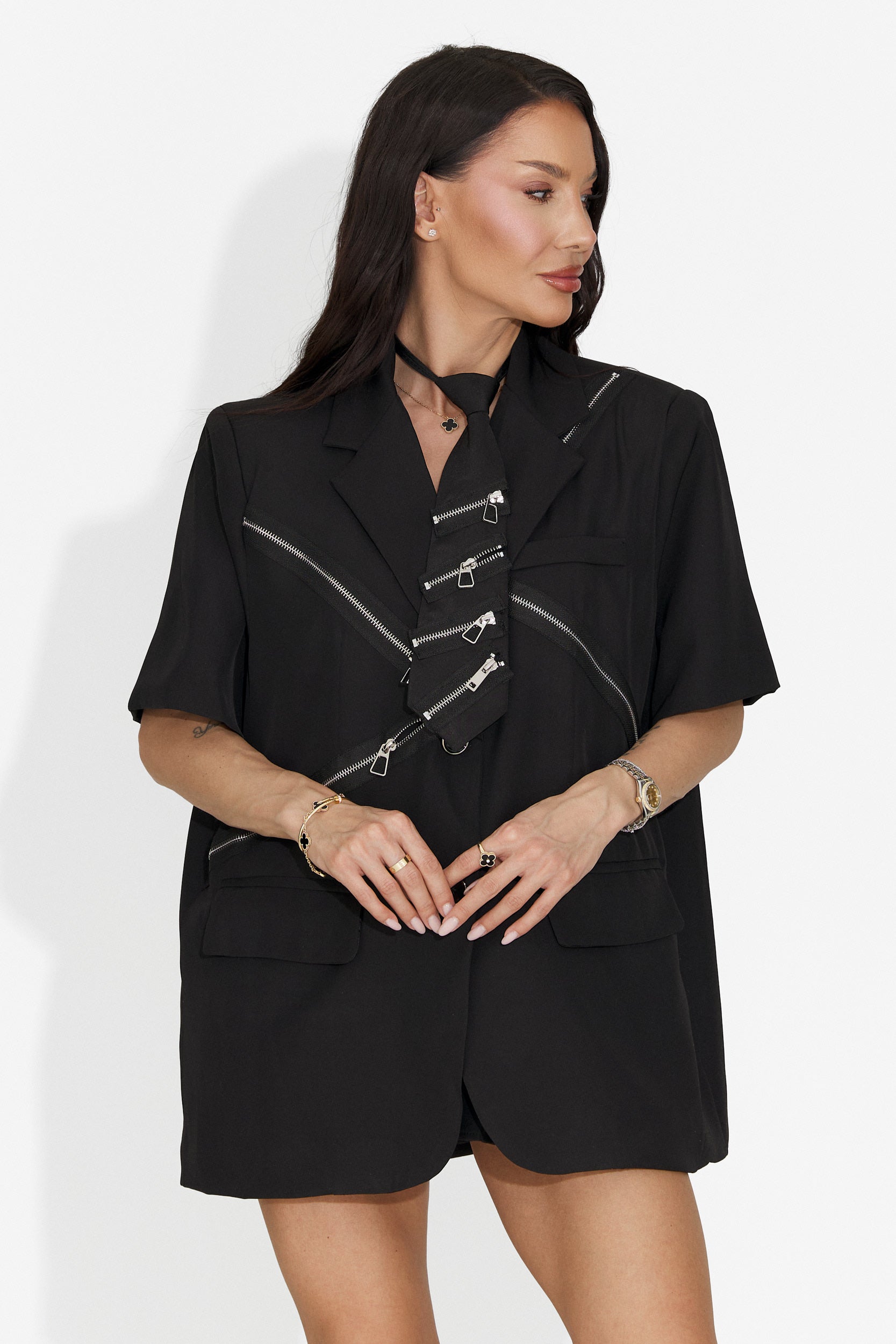 Elegante blazer nero da donna Fogi Bogas