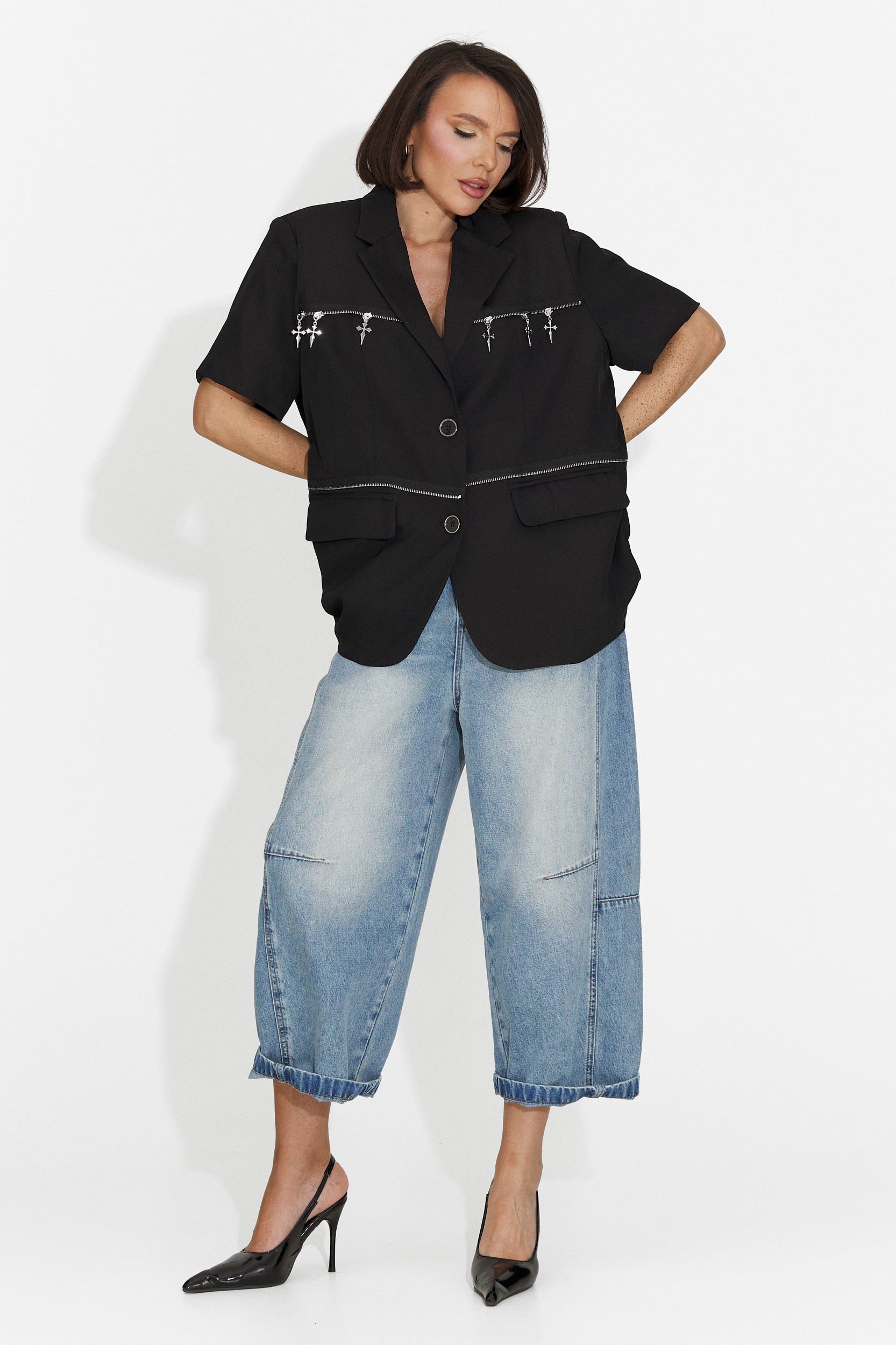 Elegante Blazer Nero da Donna di Gate Bogas