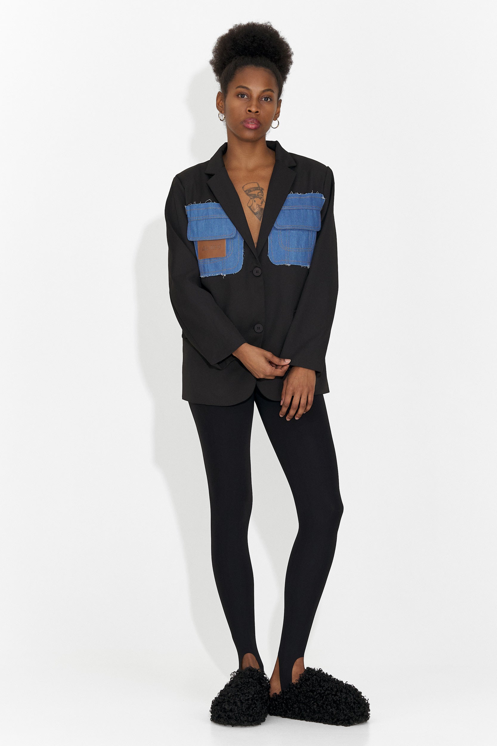 Elegante blazer nero da donna Graziela Bogas