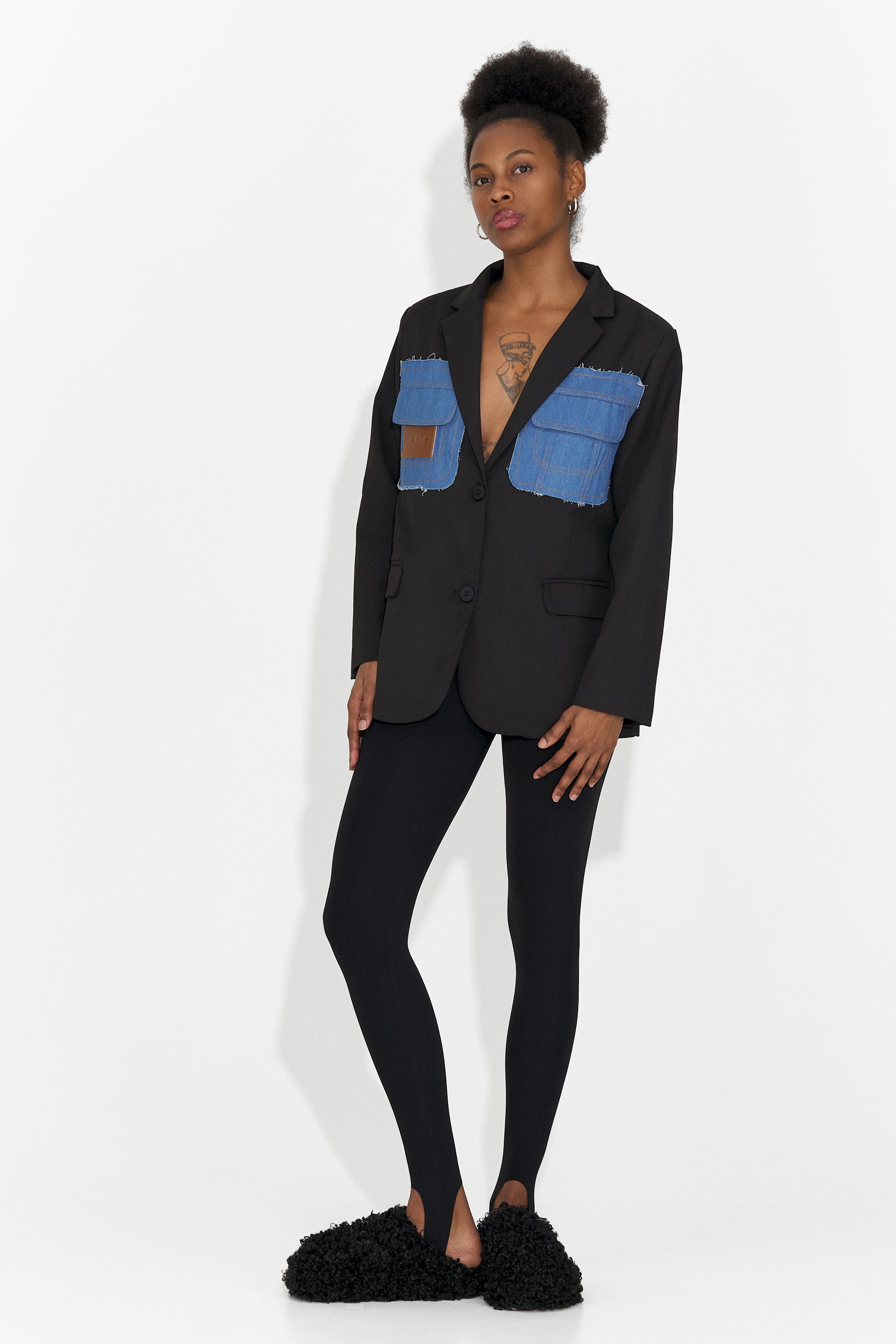 Elegante blazer nero da donna Graziela Bogas