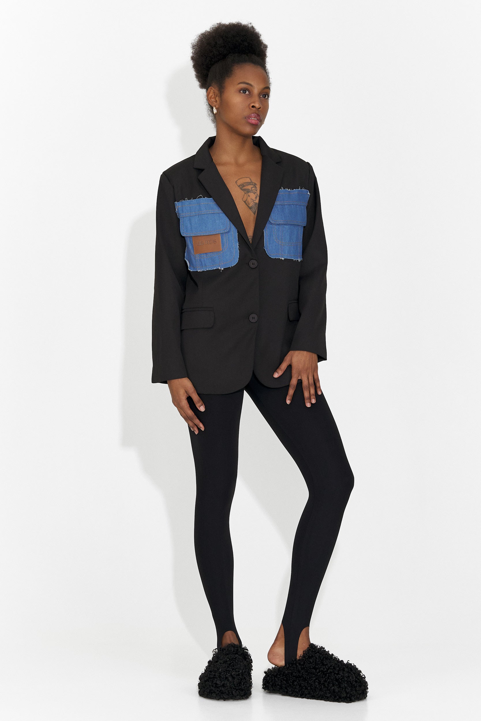 Elegante blazer nero da donna Graziela Bogas