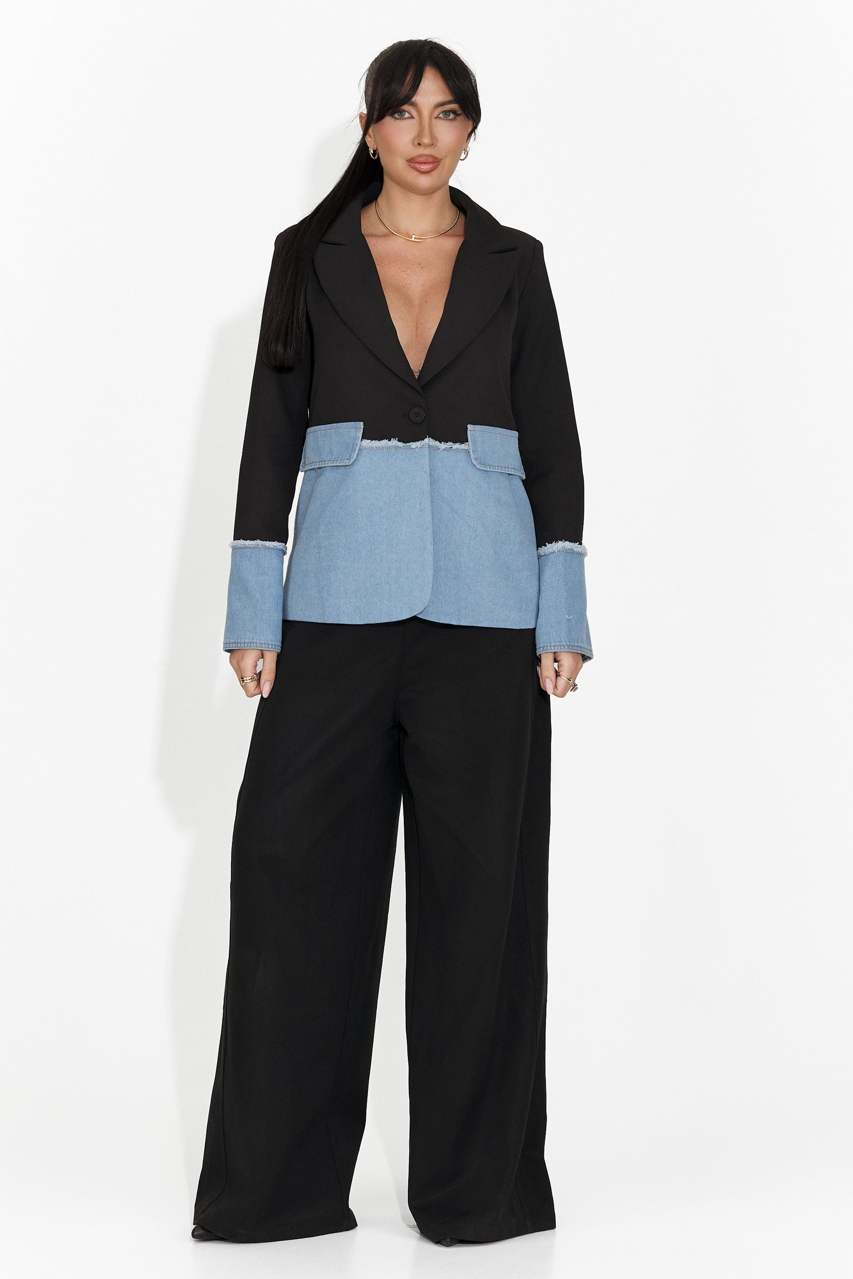 Elegante blazer nero da donna Samiria Bogas