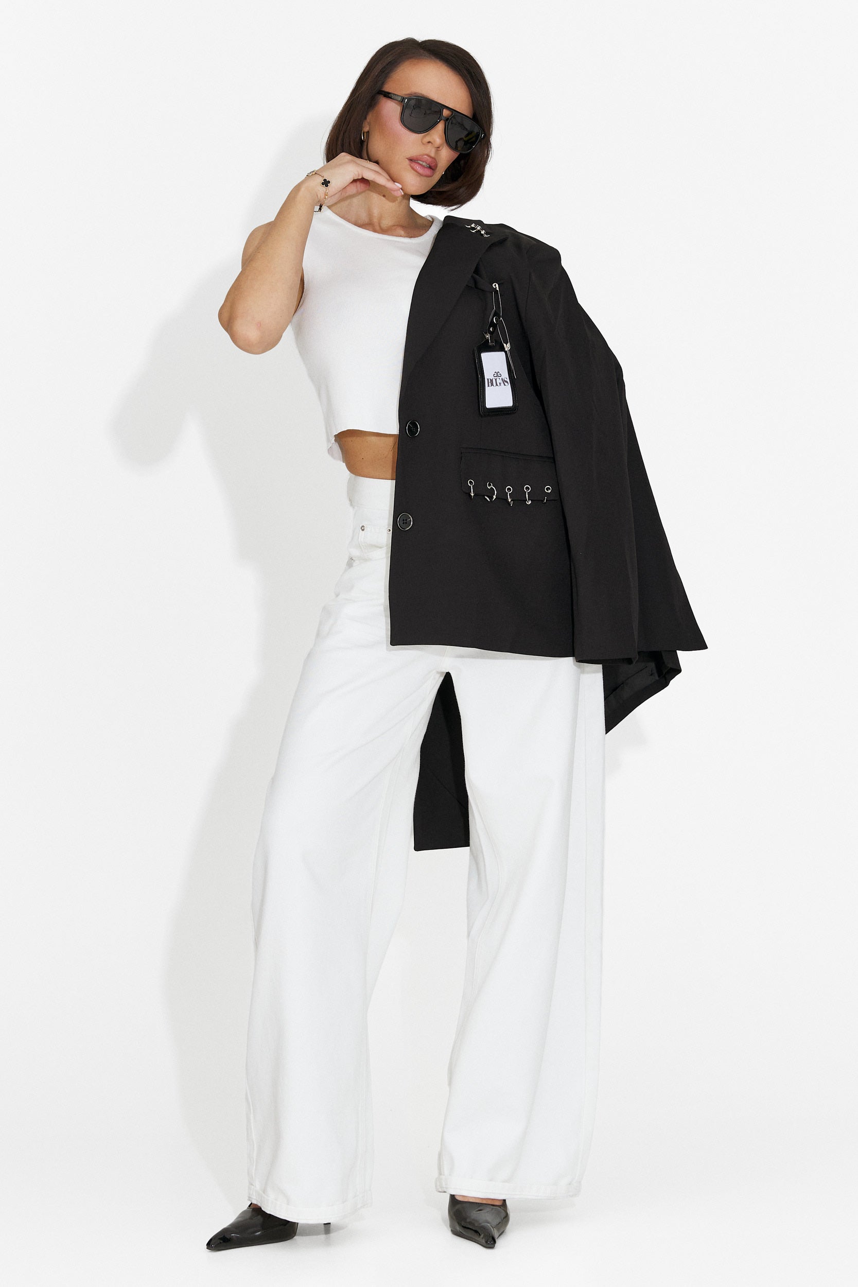 Elegante blazer nero da donna Vices Bogas