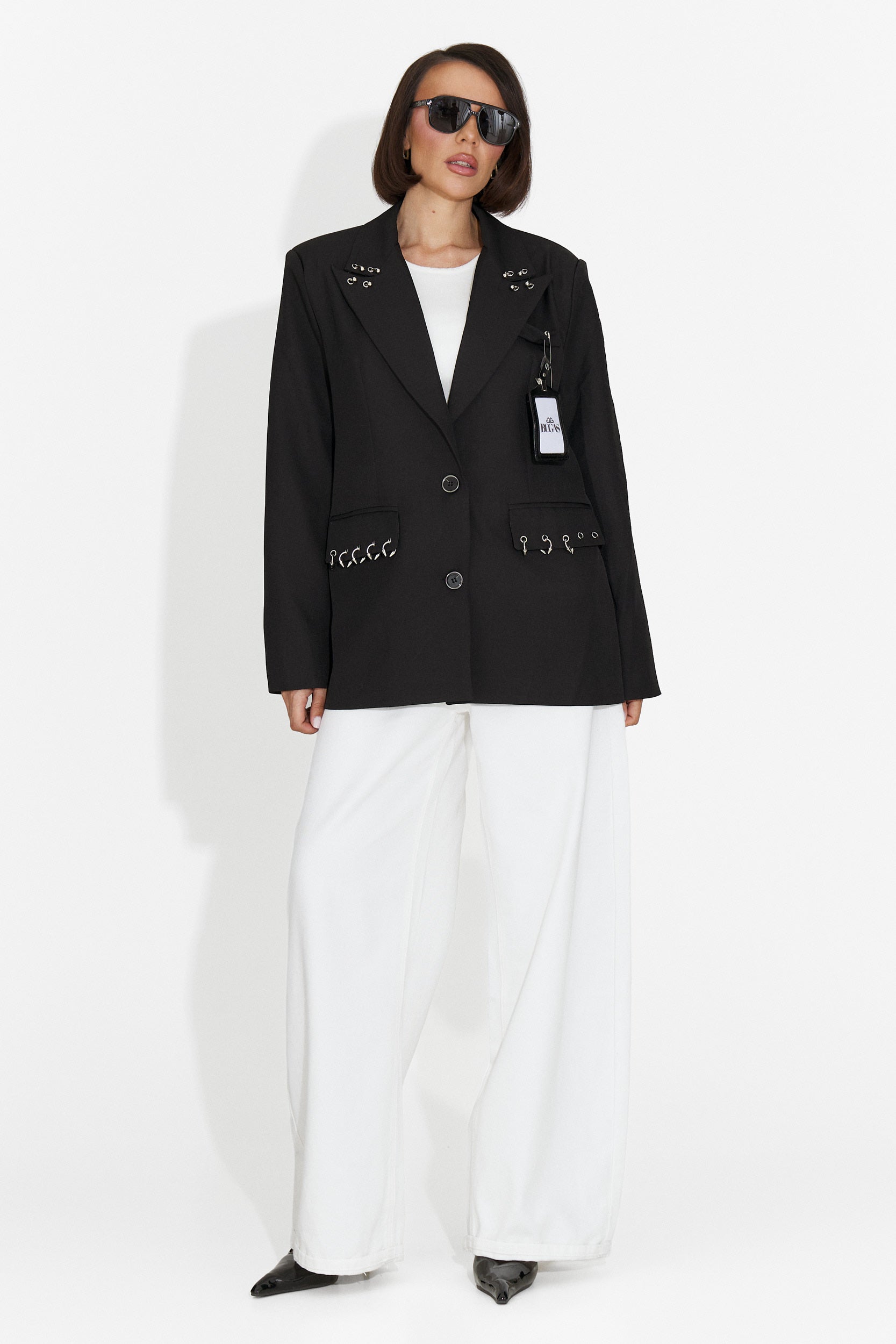 Elegante blazer nero da donna Vices Bogas