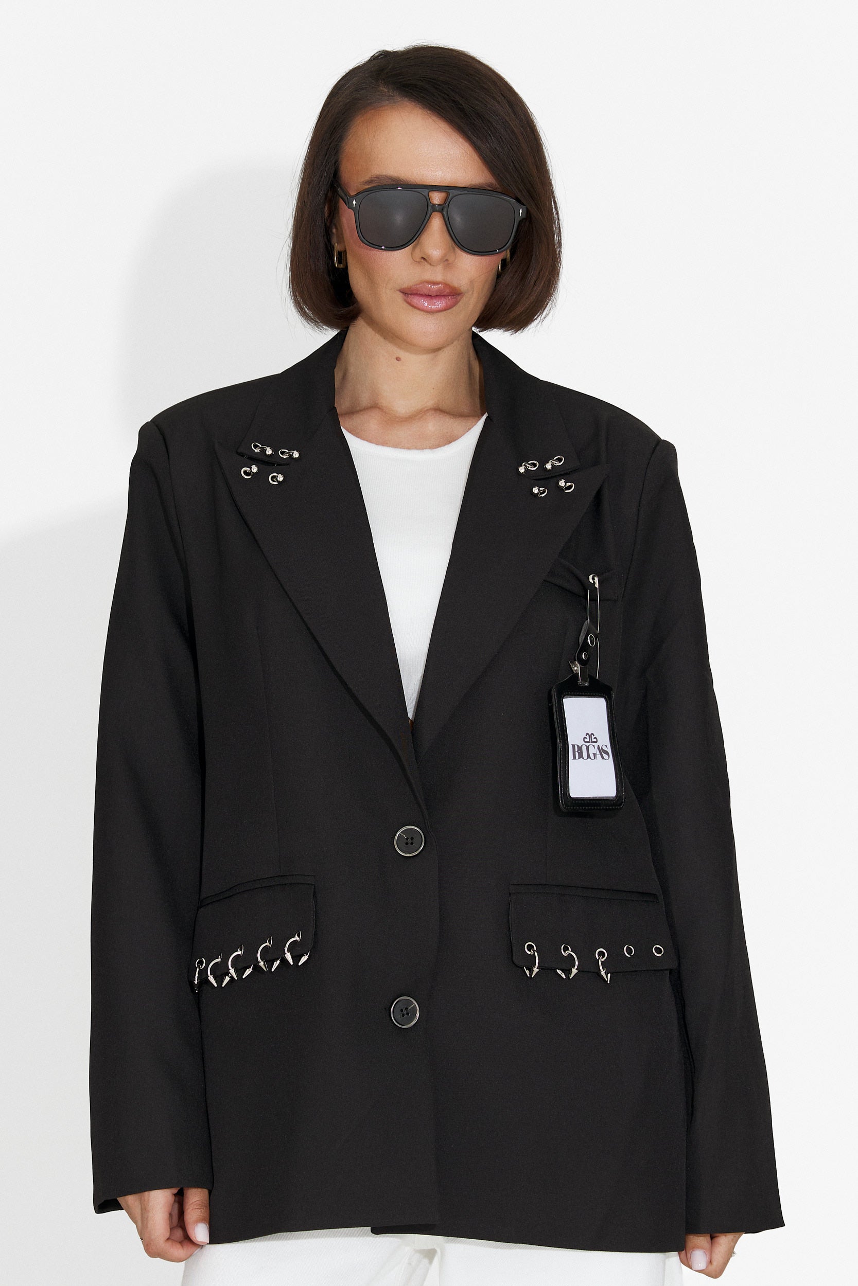 Elegante blazer nero da donna Vices Bogas