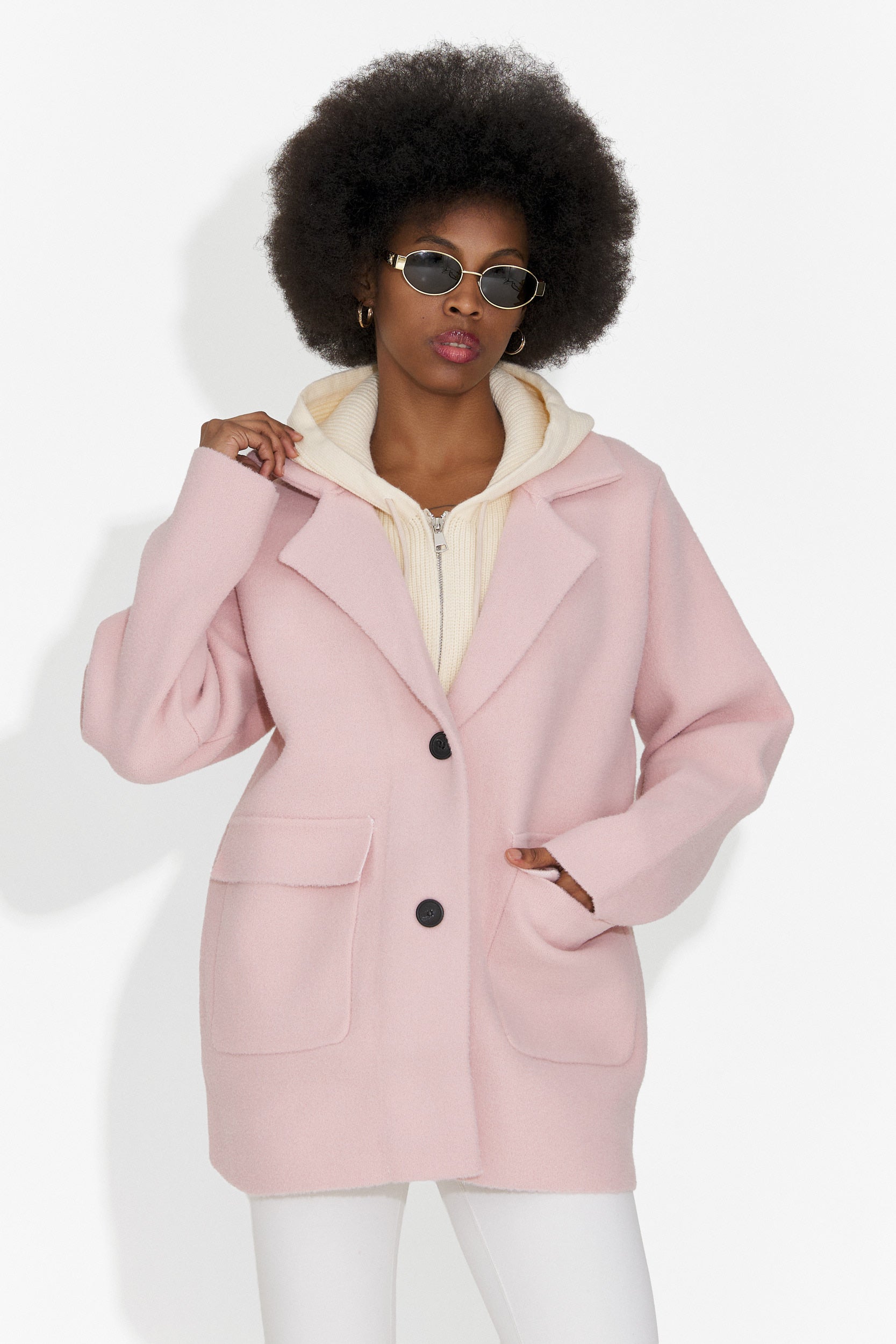 Elegante blazer rosa Veleta Bogas per signore