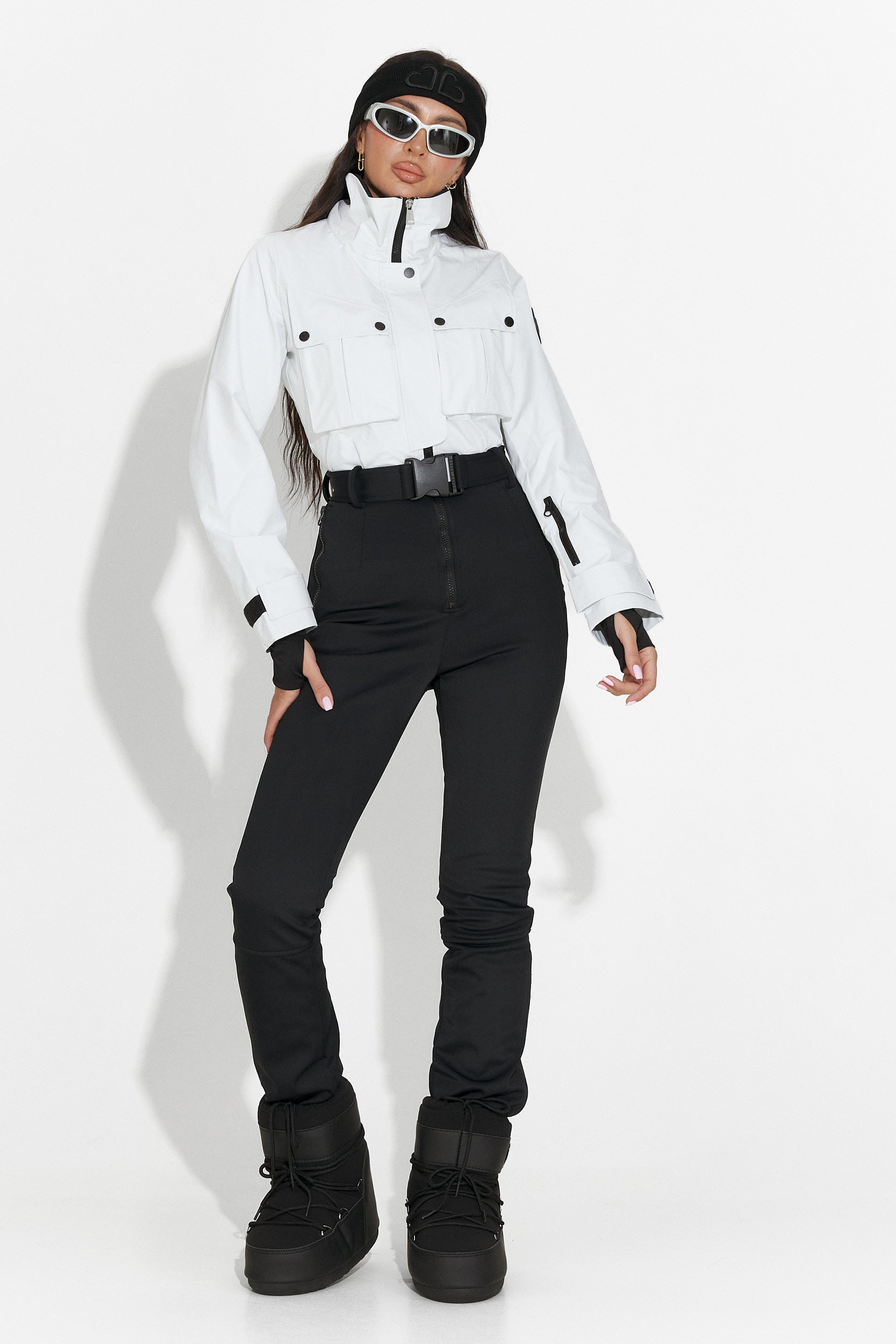 Tuta da sci casual bianca e nera Glorise Bogas