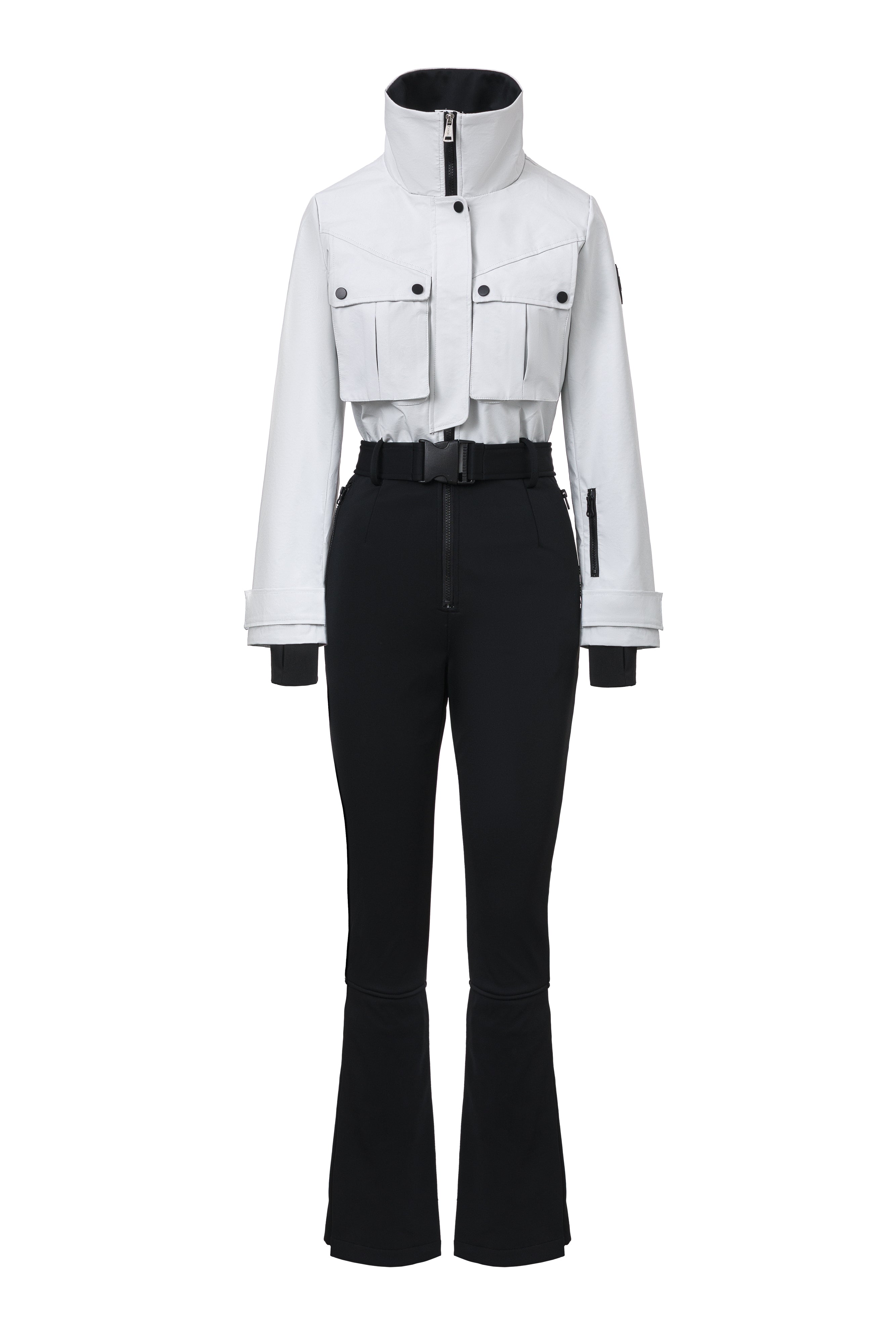 Tuta da sci casual bianca e nera Glorise Bogas