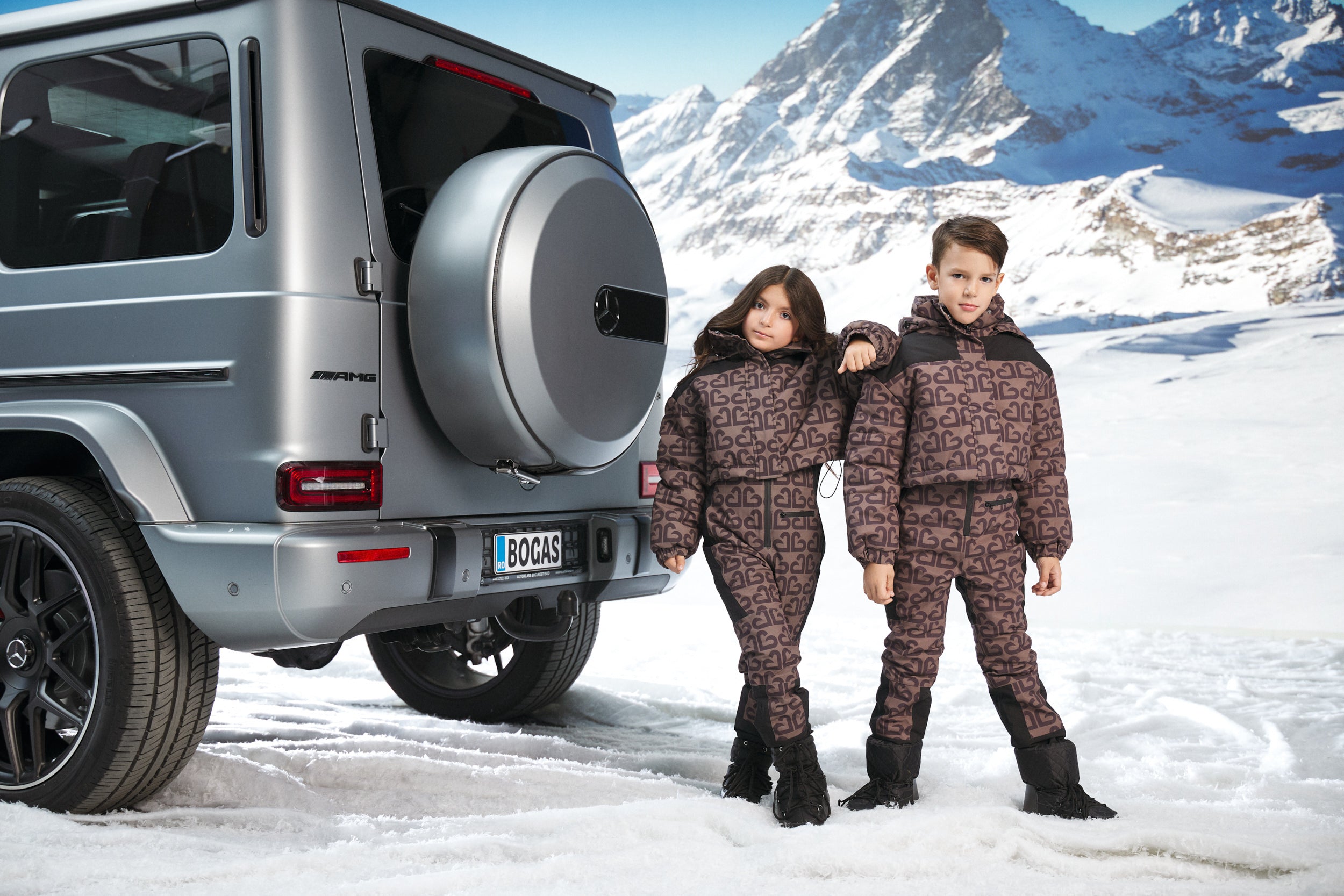 Tuta da sci marrone per bambini Alisone Bogas