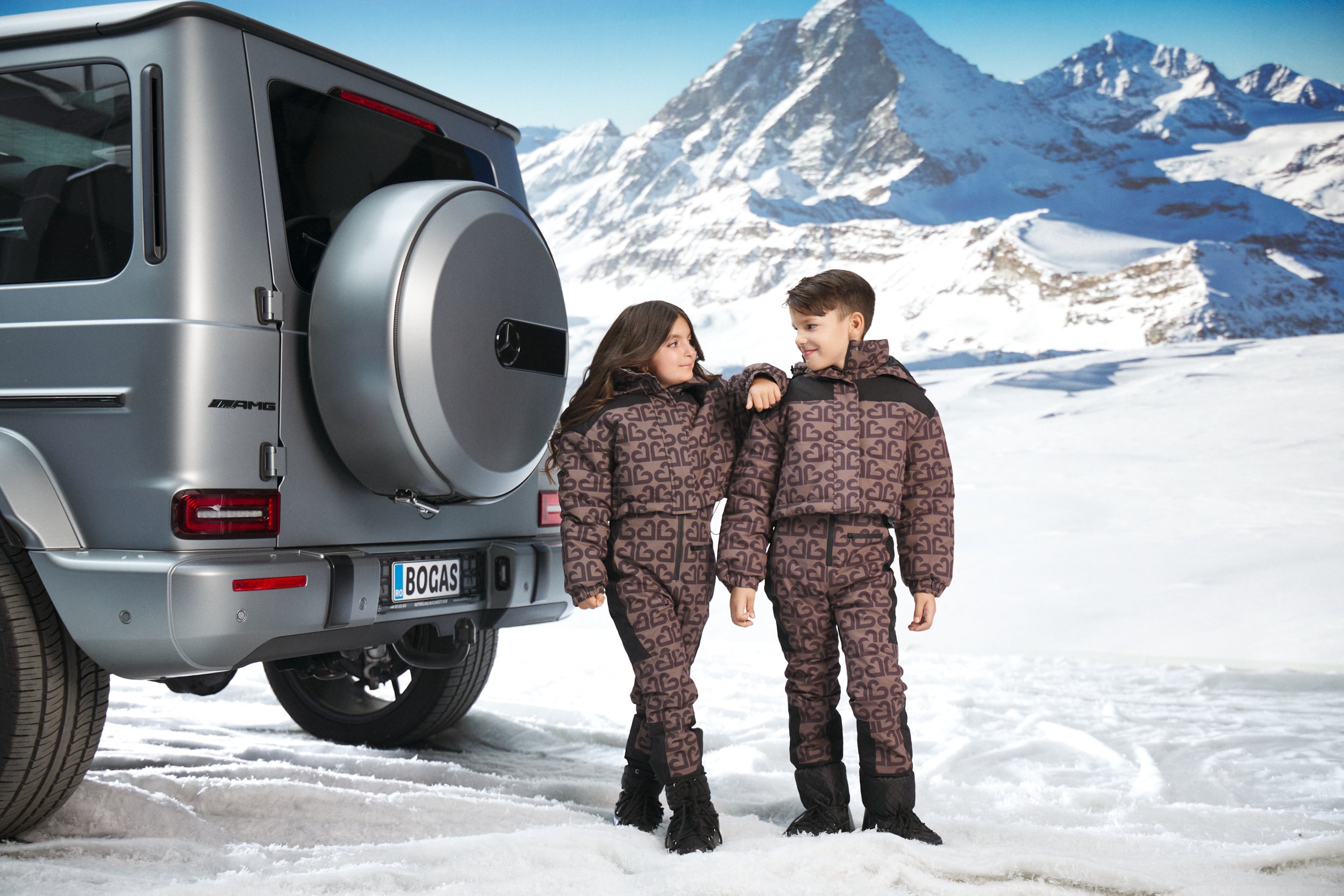 Tuta da sci marrone per bambini Alisone Bogas