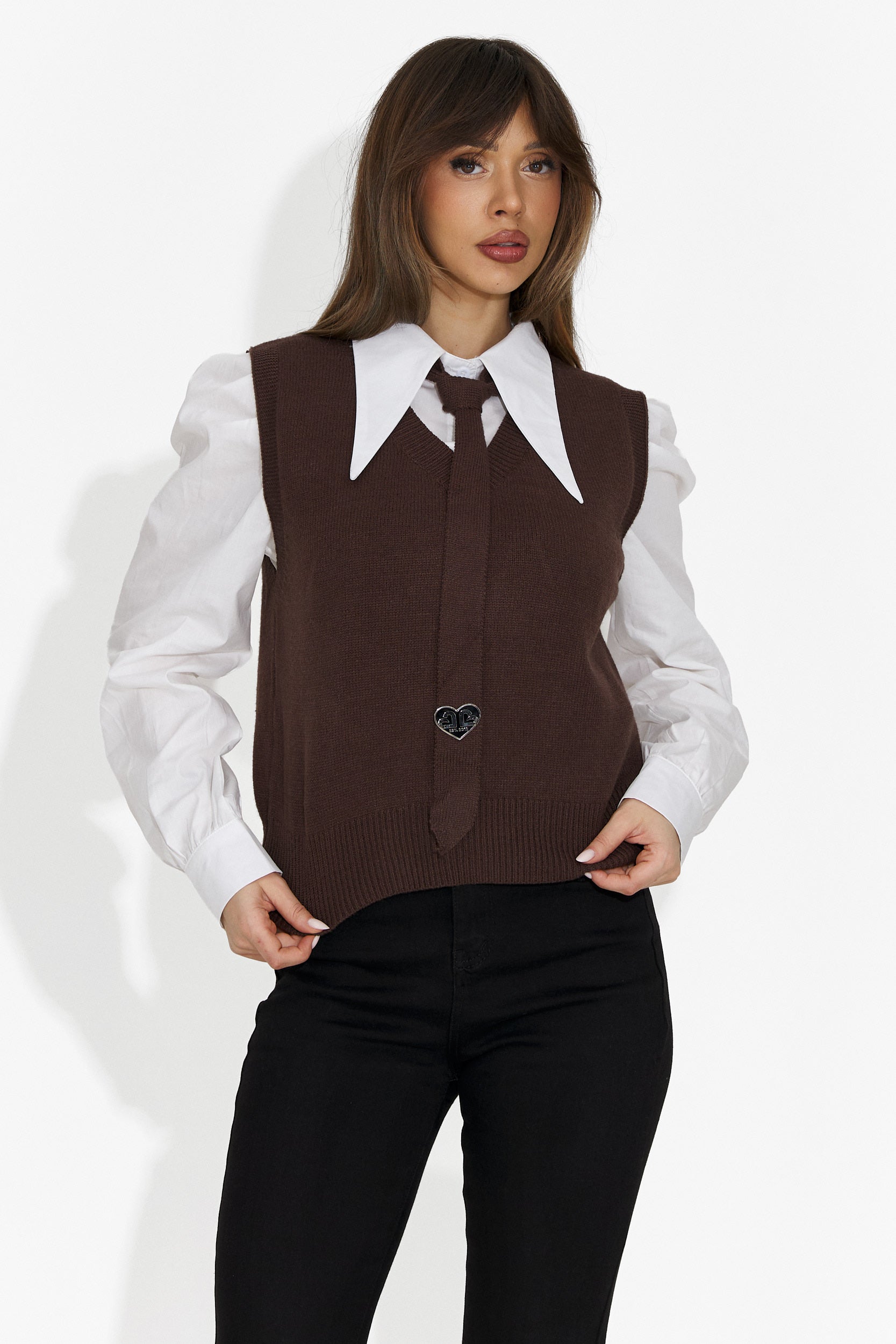 Set da Donna Ofeliana Bogas 3 Pezzi Camicia + Gilet + Cravatta