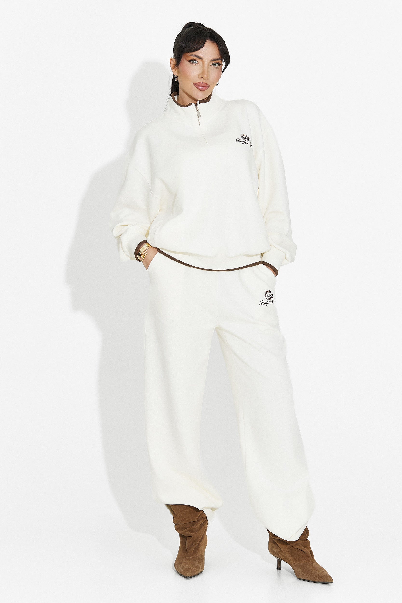 Vilma Bogas Casual Beige Allenamento da Donna