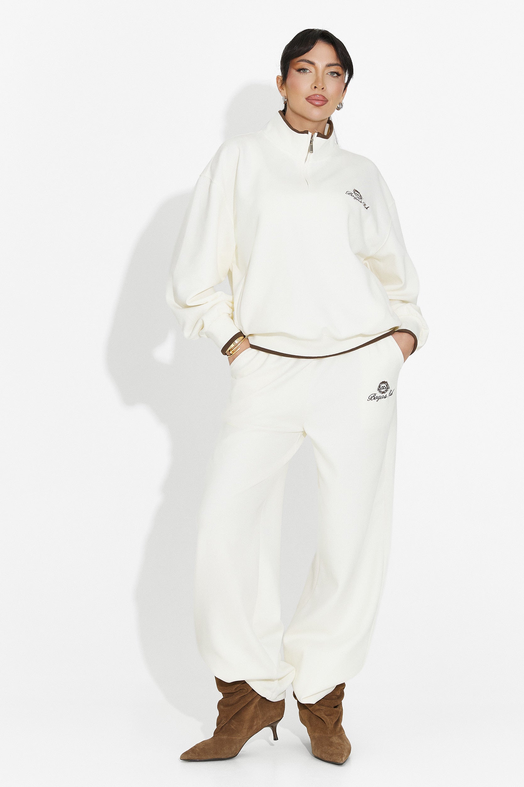 Vilma Bogas Casual Beige Allenamento da Donna