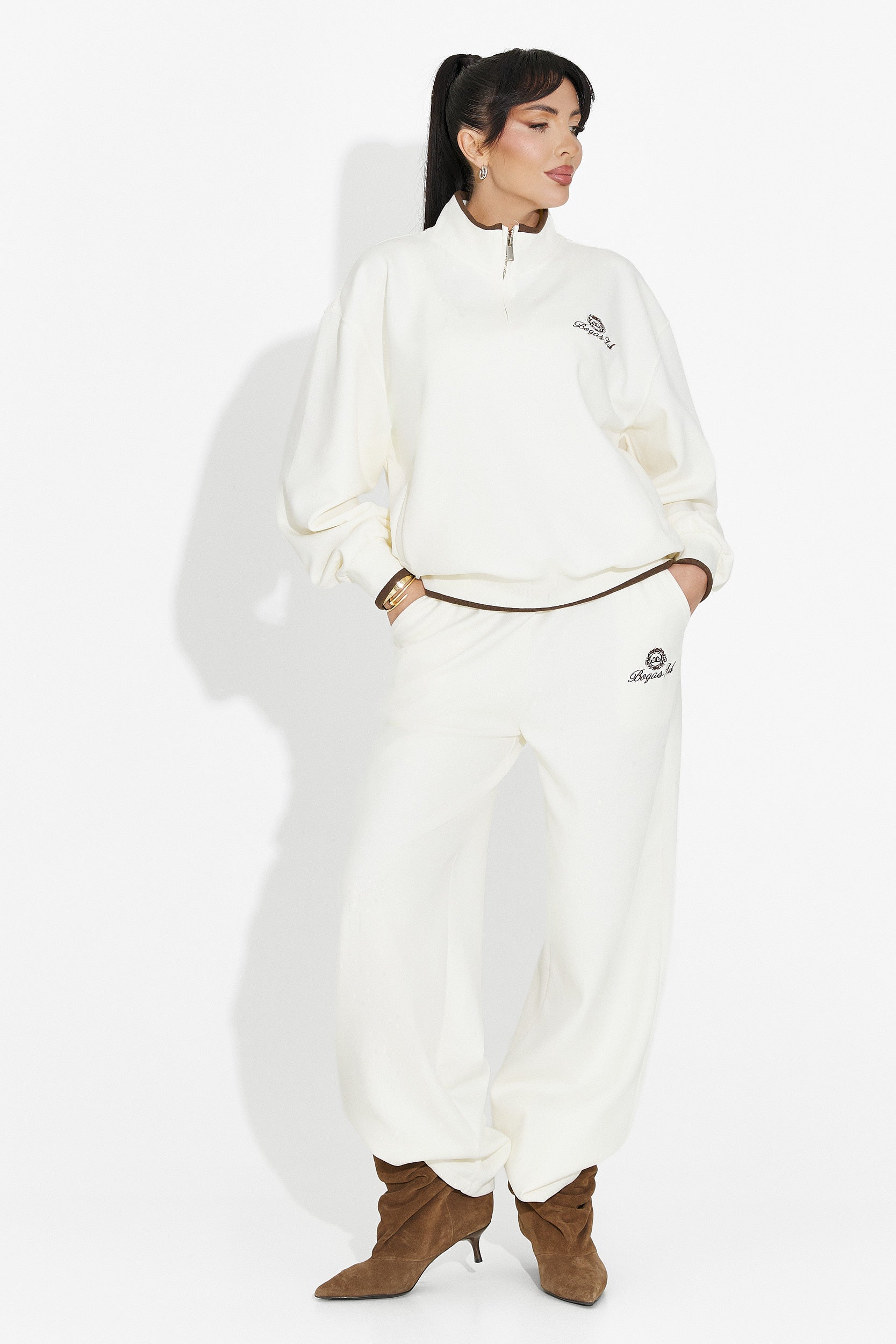 Vilma Bogas Casual Beige Allenamento da Donna