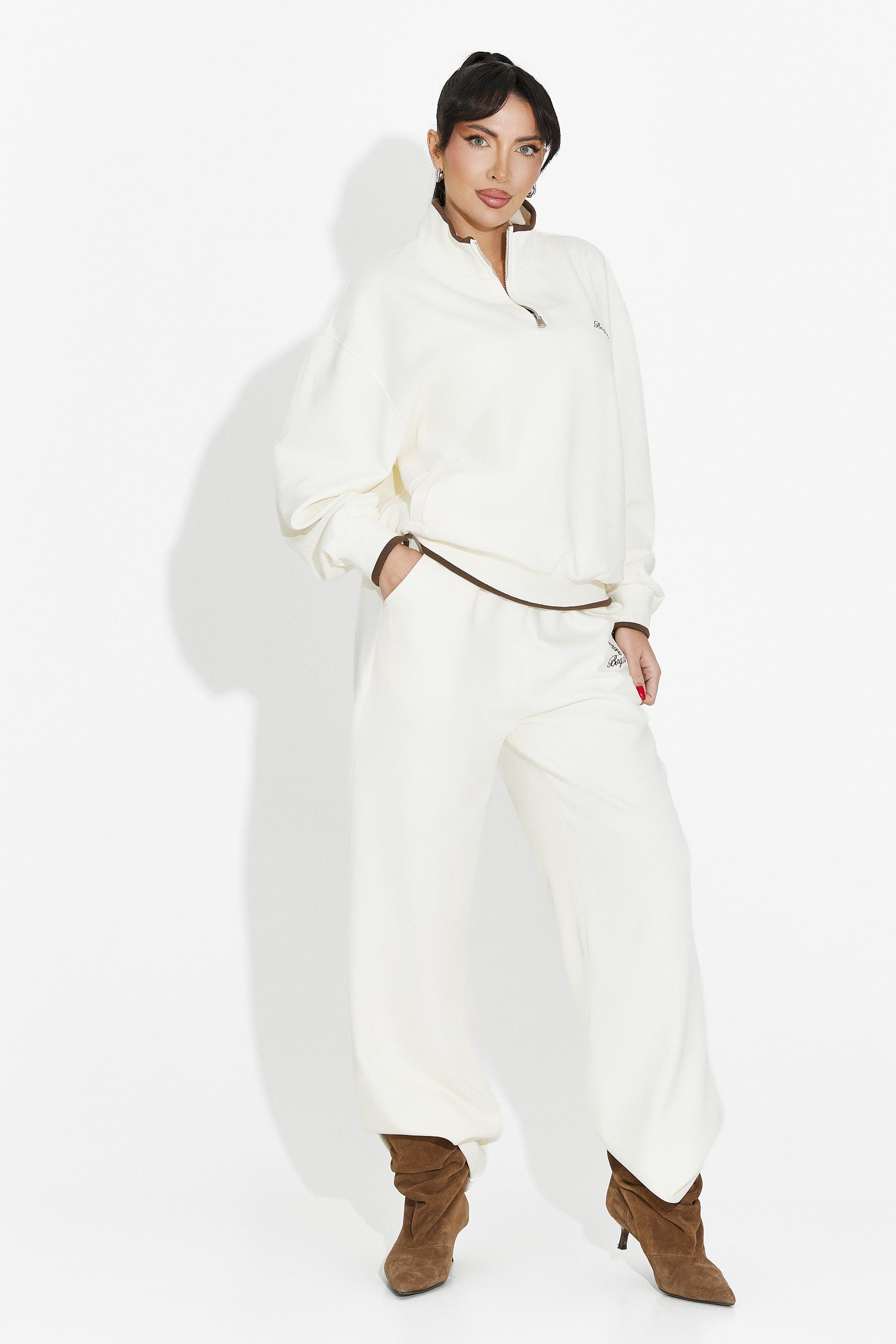 Vilma Bogas Casual Beige Allenamento da Donna