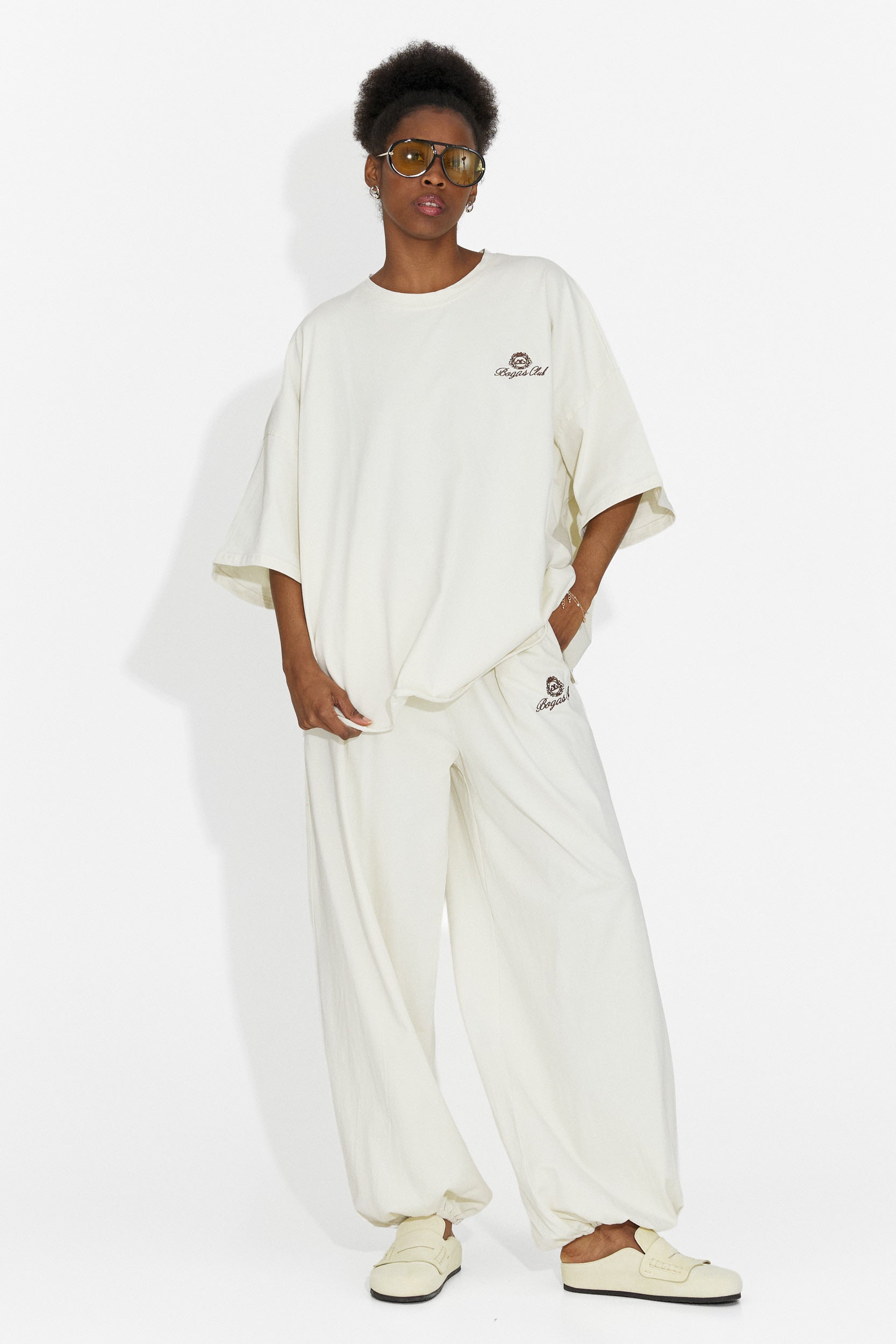 Edelweis Bogas Casual Crema Allenamento per Donne
