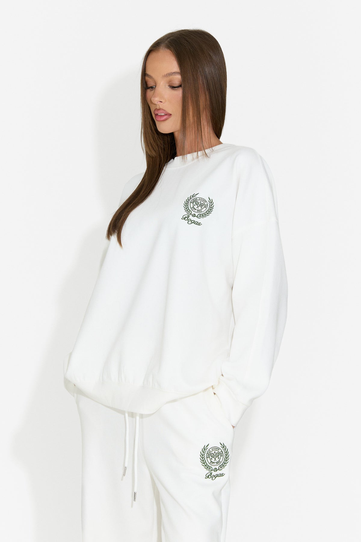 Tuta da donna casual color crema Paywe Bogas