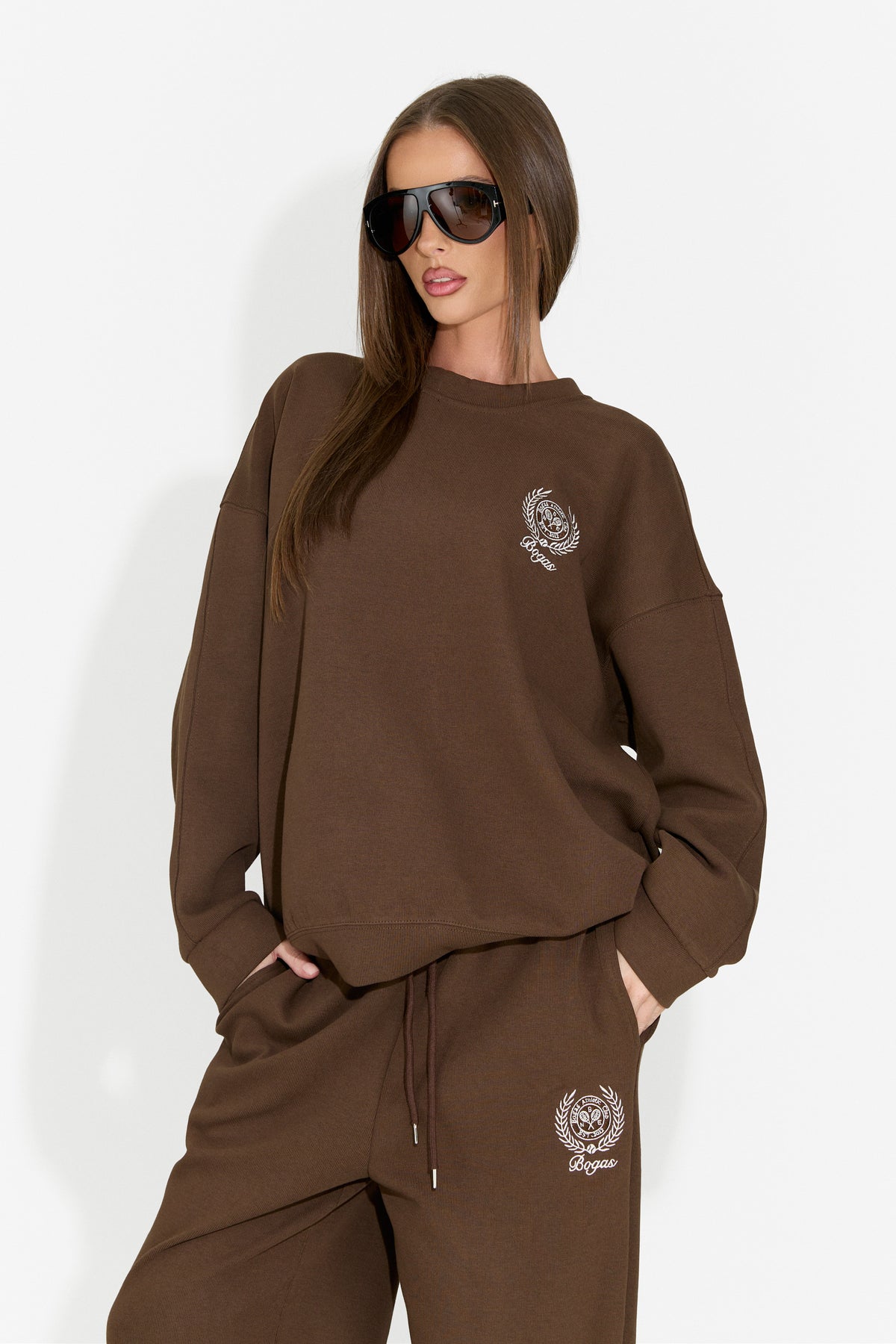 Tuta da donna casual marrone Paywe Bogas