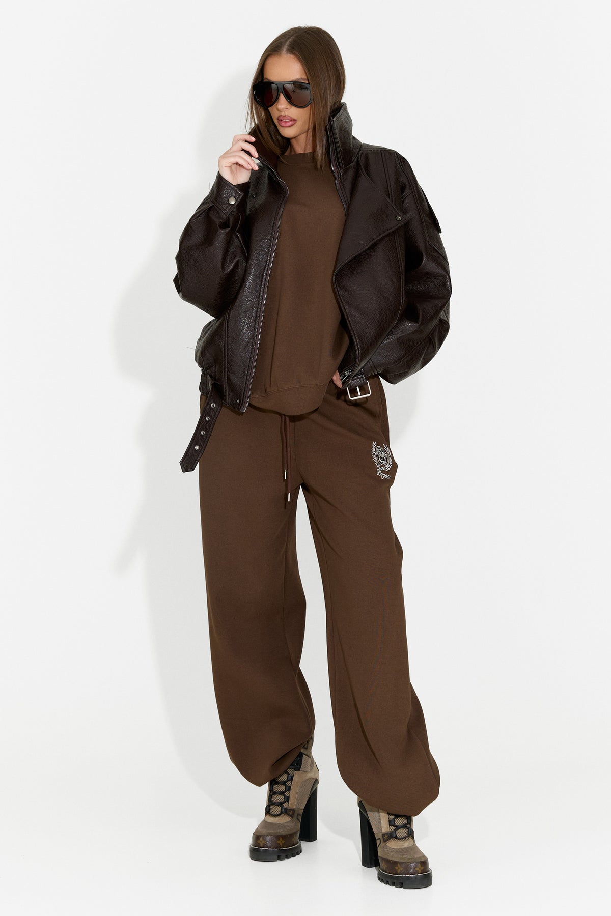 Tuta da donna casual marrone Paywe Bogas
