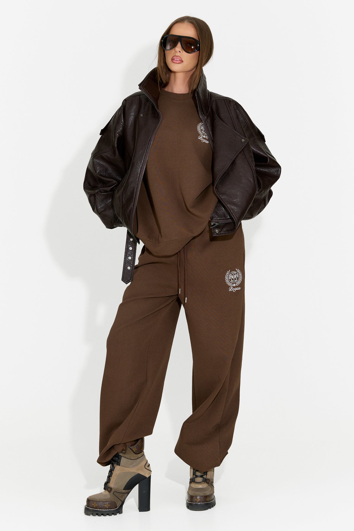 Tuta da donna casual marrone Paywe Bogas
