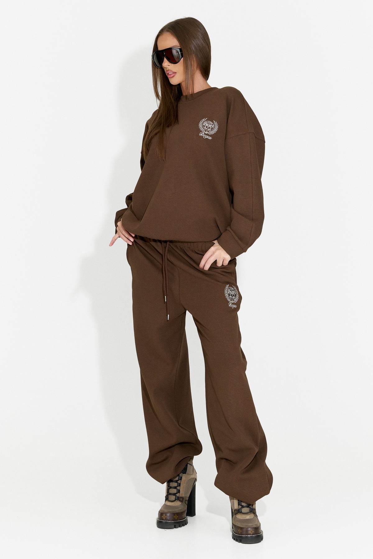 Tuta da donna casual marrone Paywe Bogas