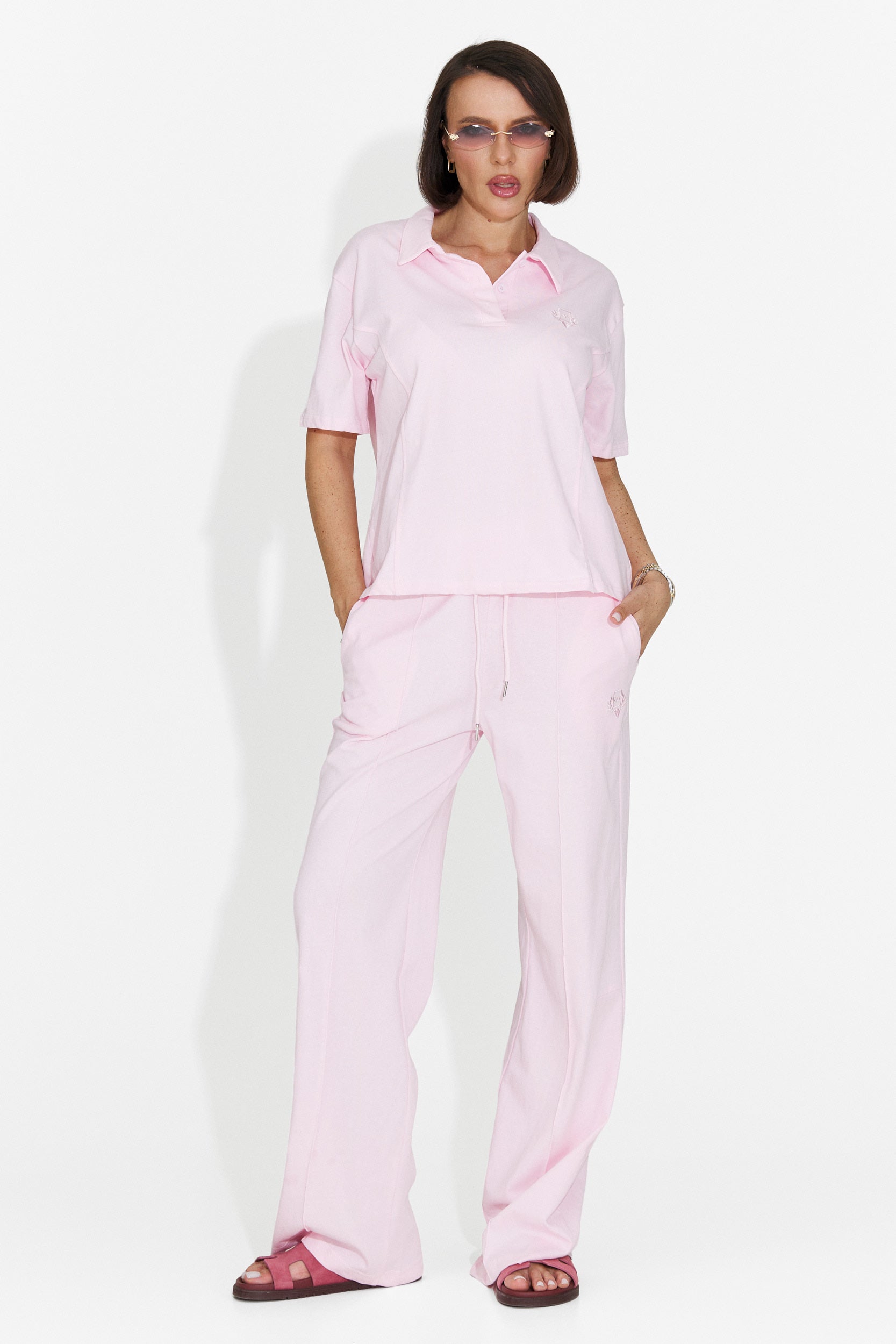 Tuta da allenamento casual rosa da donna Bya Bogas