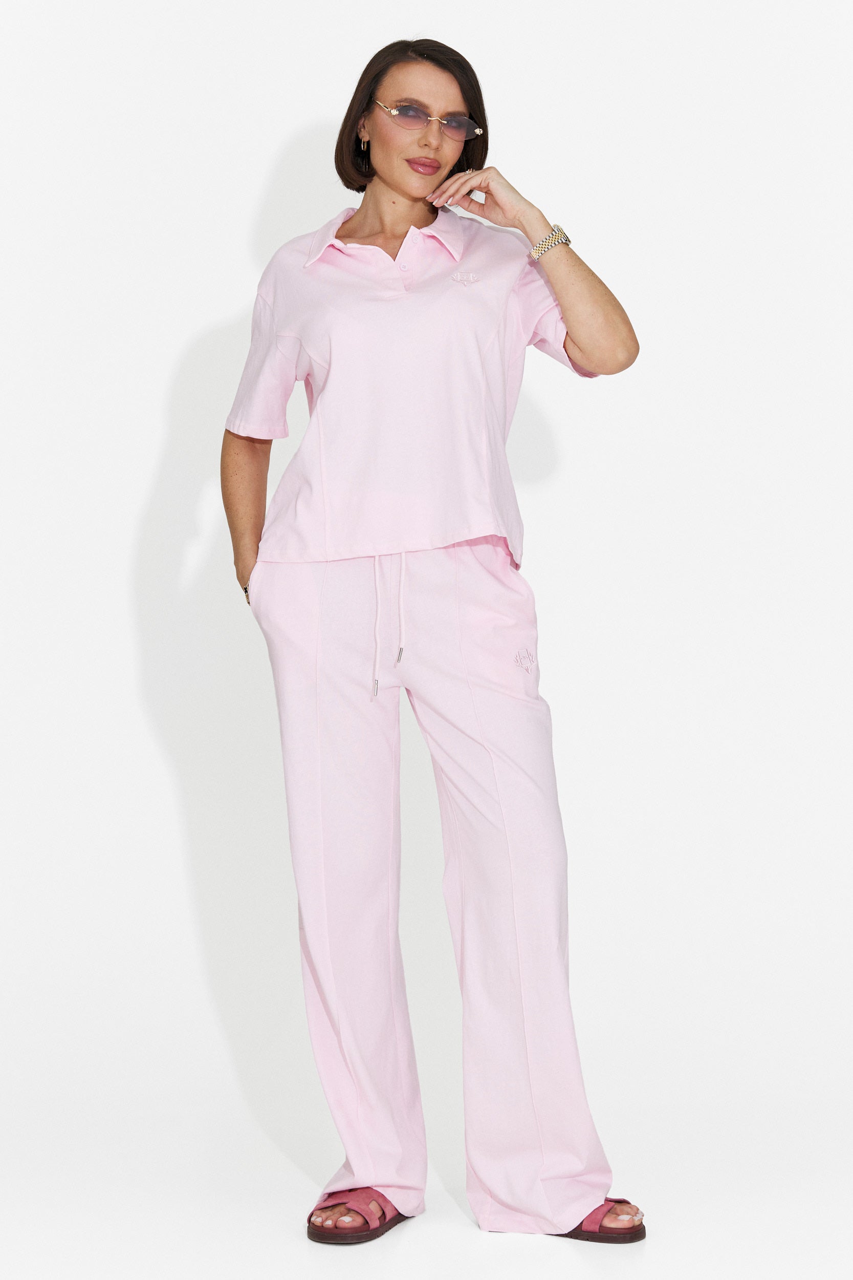 Tuta da allenamento casual rosa da donna Bya Bogas