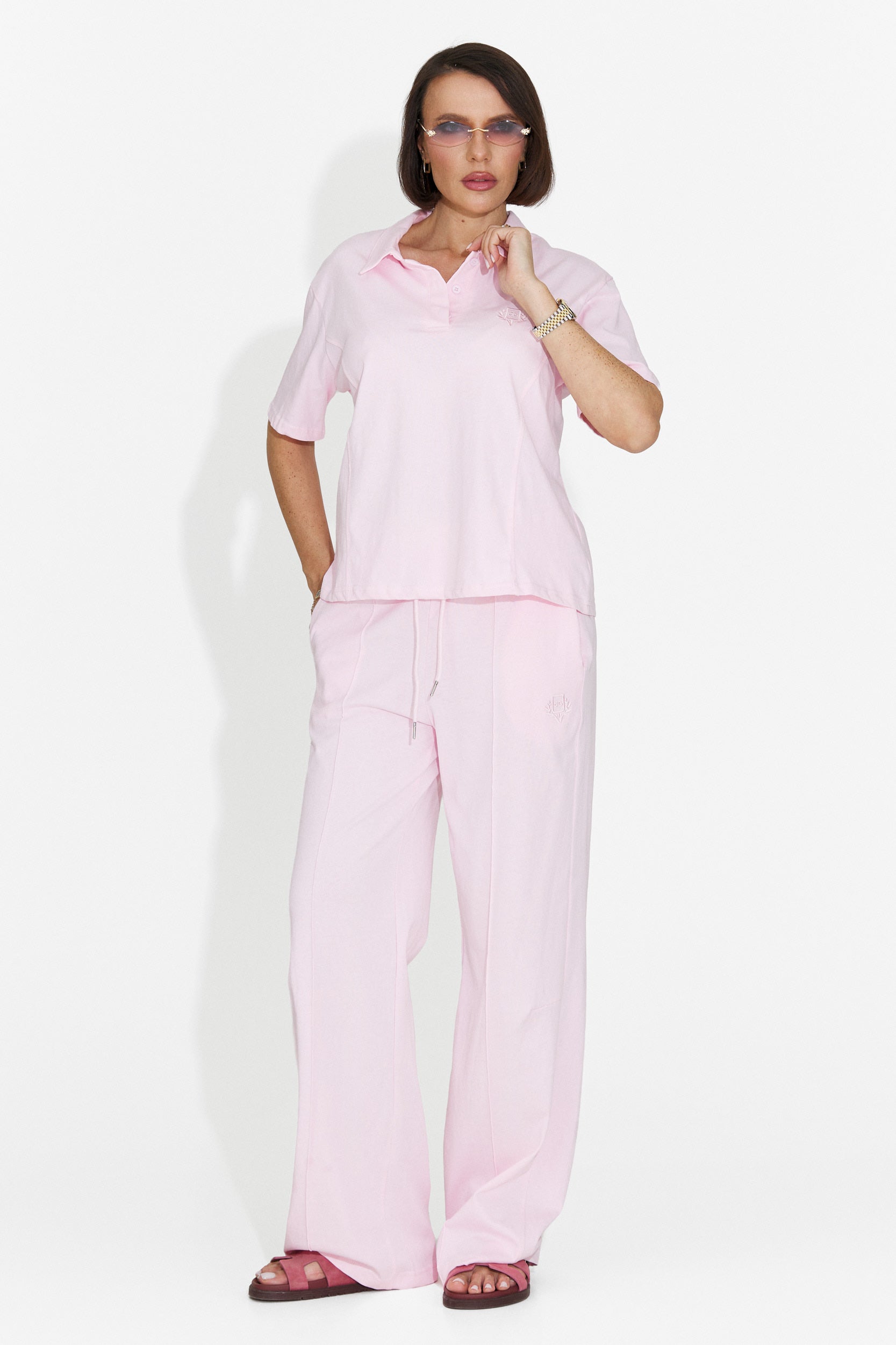 Tuta da allenamento casual rosa da donna Bya Bogas
