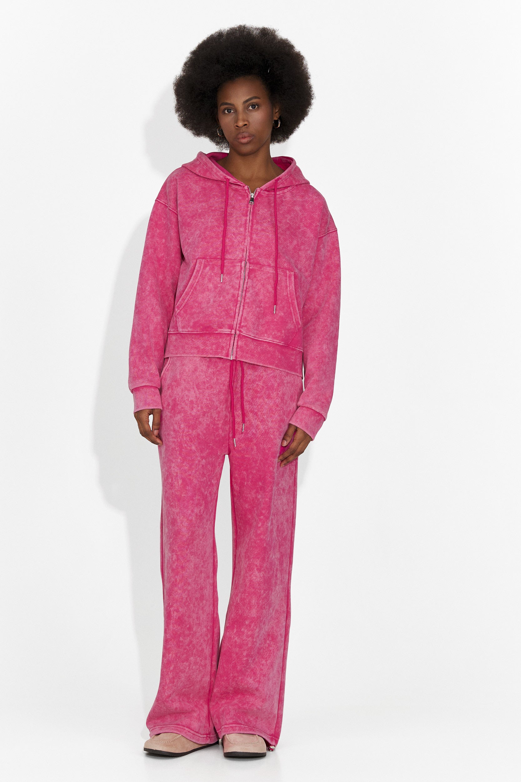 Tuta da allenamento casual rosa da donna Jiustina Bogas