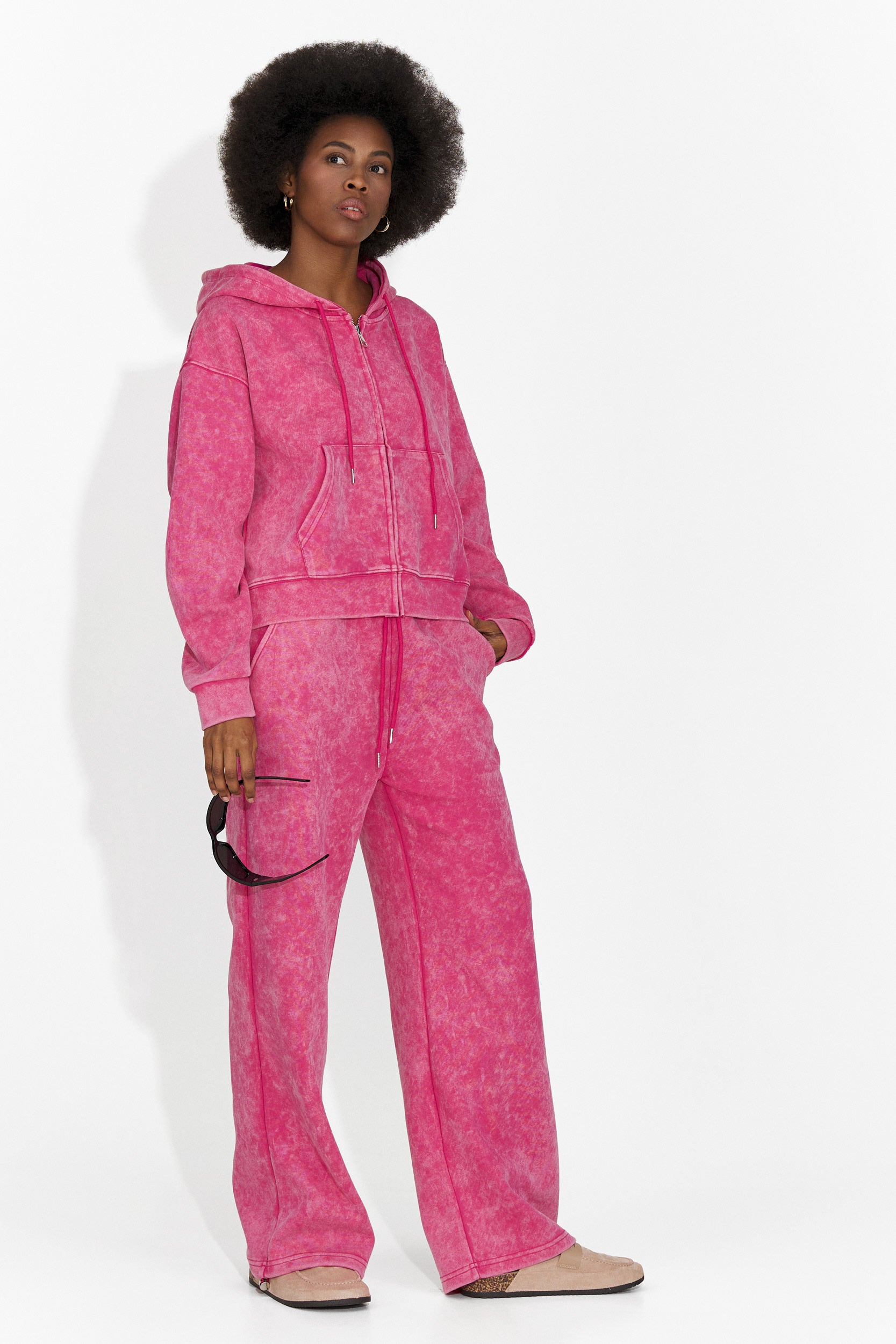 Tuta da allenamento casual rosa da donna Jiustina Bogas