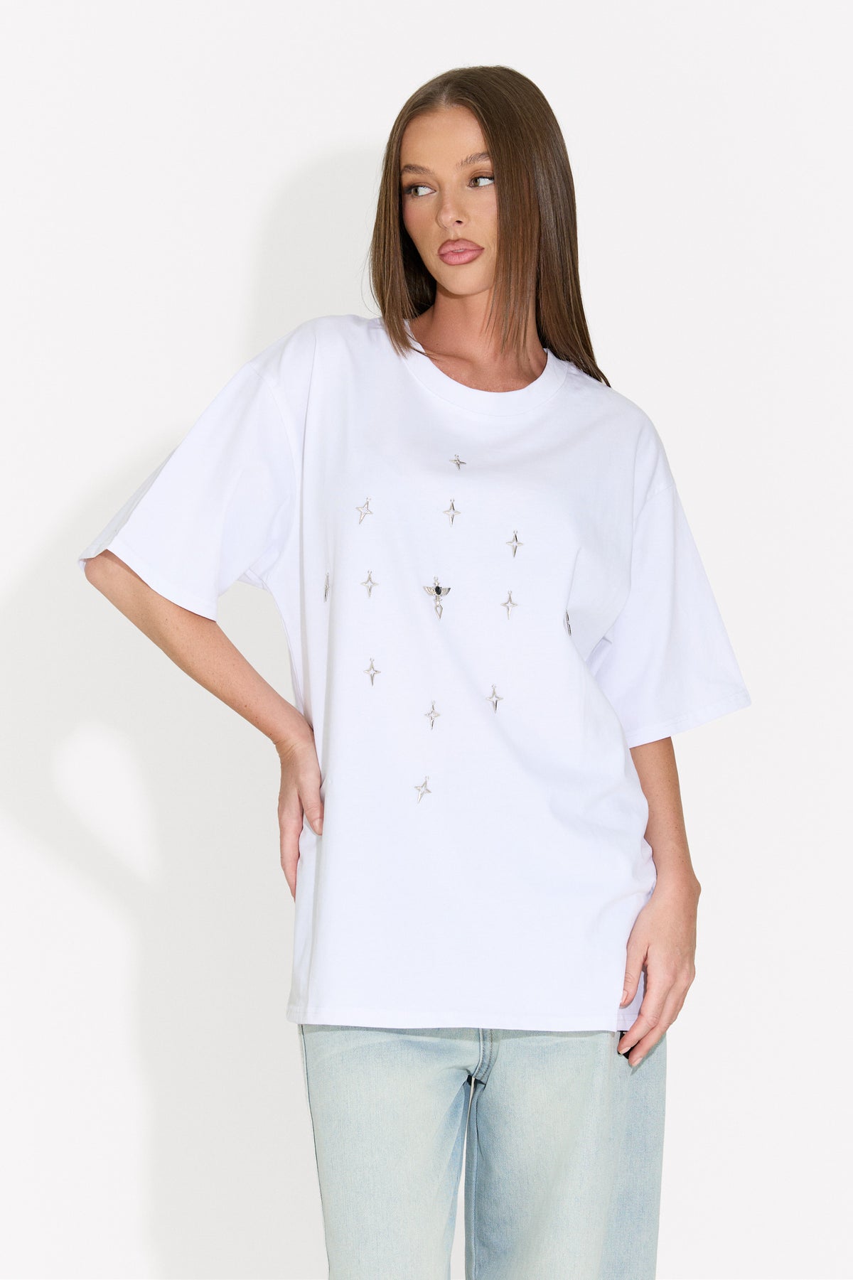 T-shirt da donna casual bianca Analysis Bogas