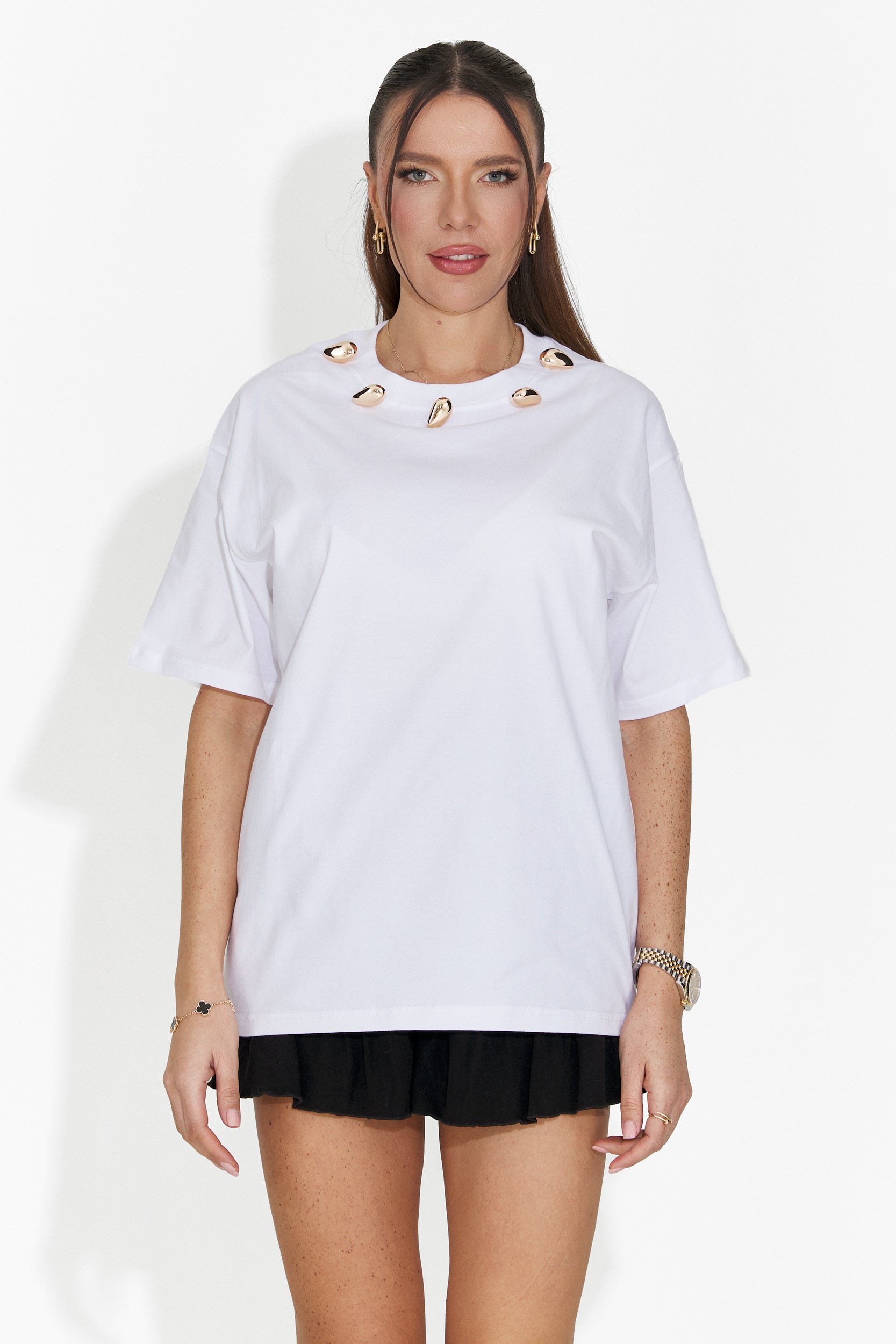 Cristelia Bogas T-Shirt Casual Bianca per Donne